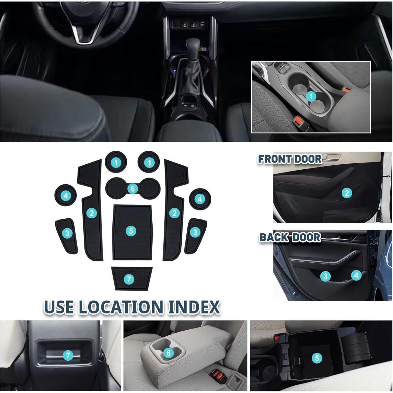 Kit de Alfombrillas Antideslizantes Toyota Corolla 2019-2025 11PCS