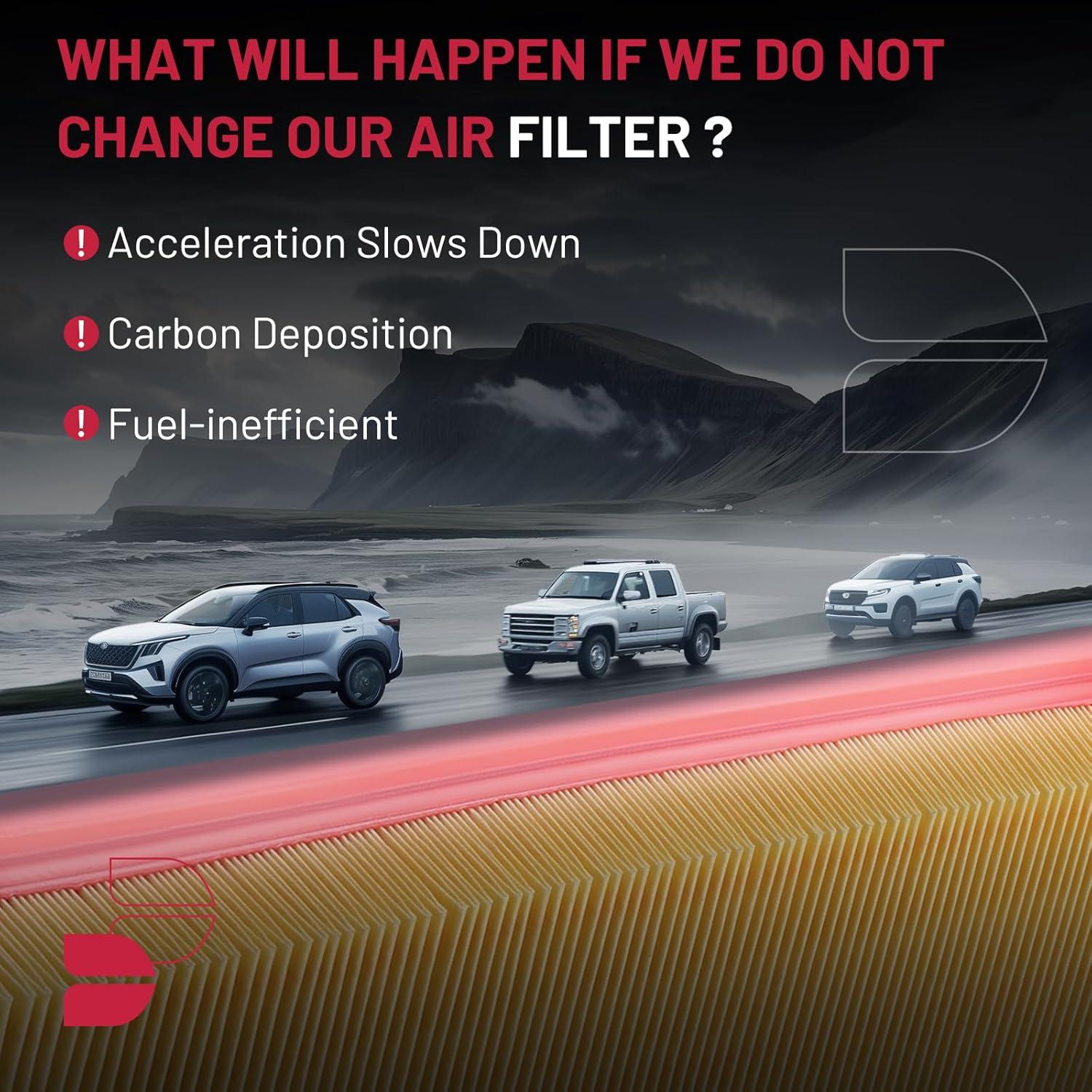 Filtro de aire del motor BDFHYK CA7421 para Chevrolet y GMC