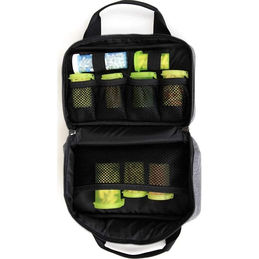 Organizador de Medicamentos Kaddy TSA Gris 6 Compartimentos