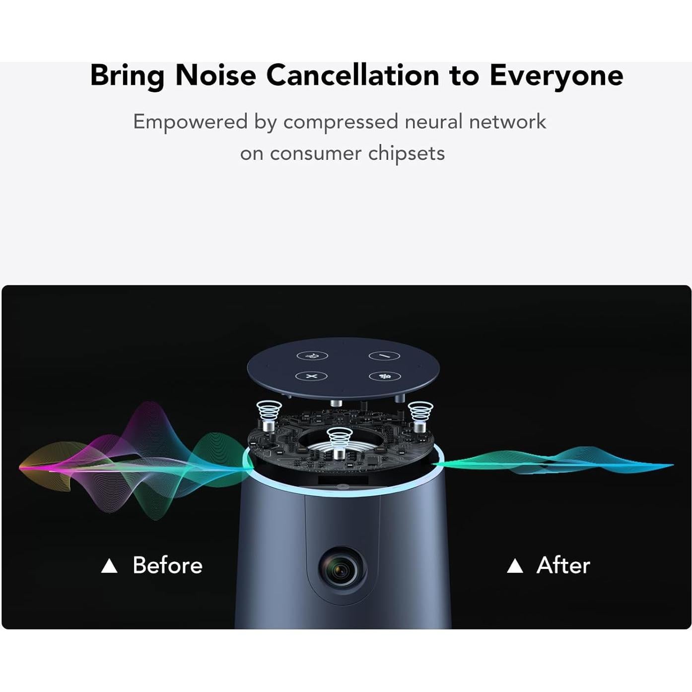 Cámara Web NUROUM C40 2K con Micrófono y Altavoz 120°