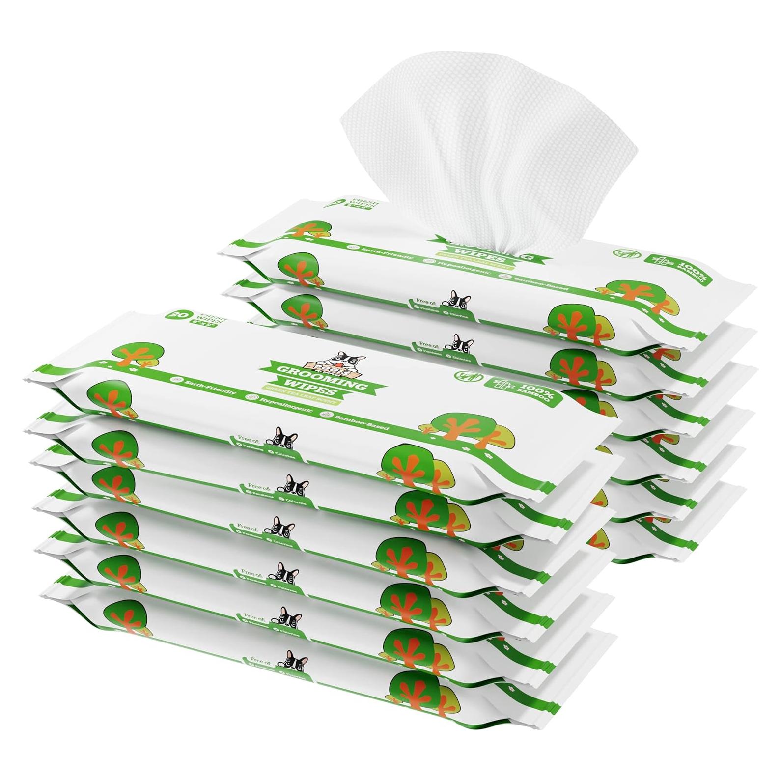 Toallitas Hipoalergénicas Pogi's 240 para Perros Té Verde