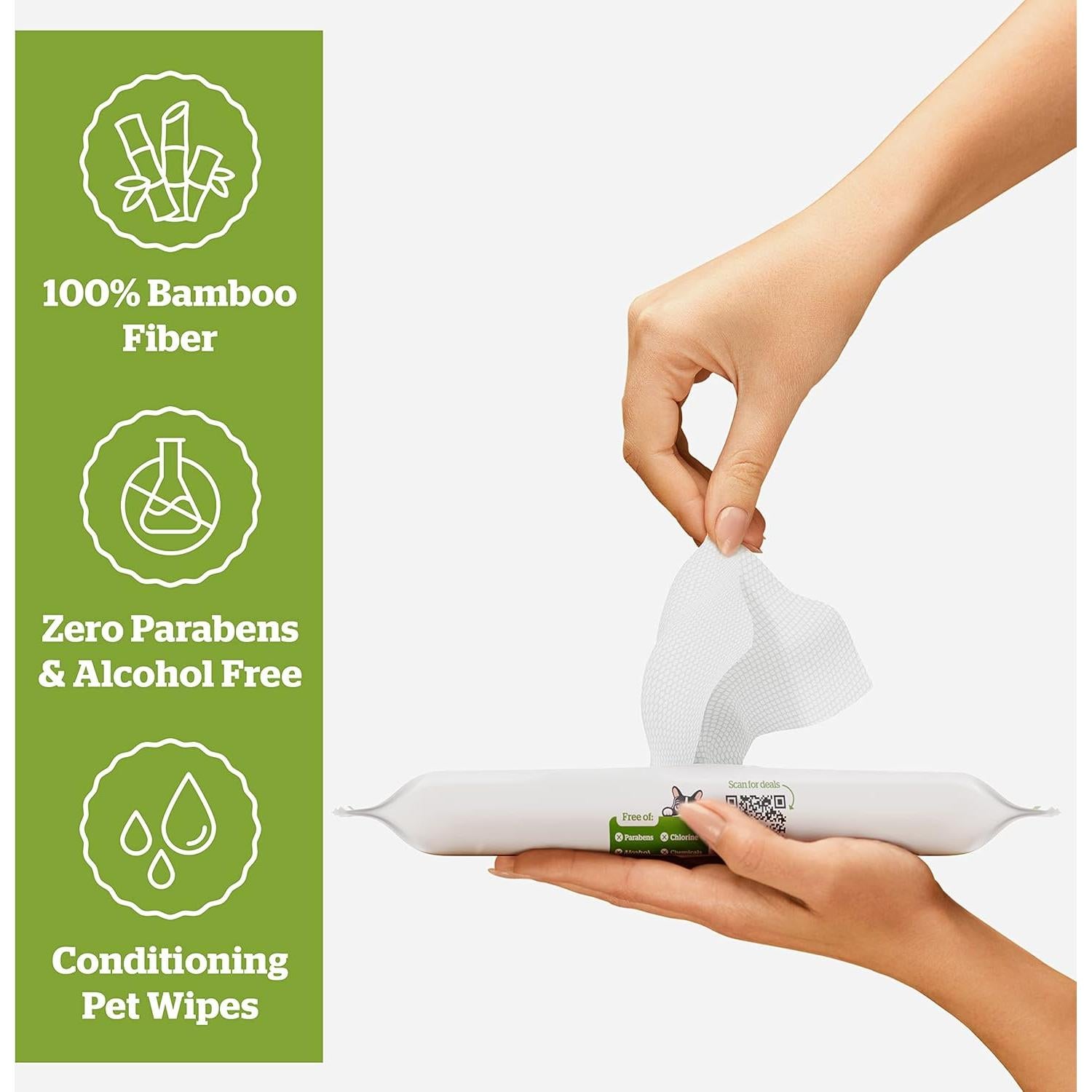 Toallitas Hipoalergénicas Pogi's 240 para Perros Té Verde