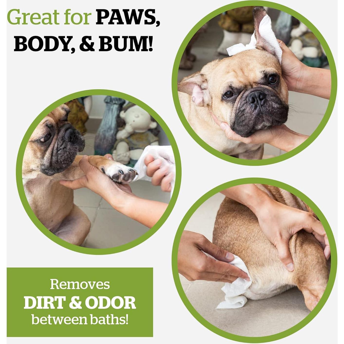 Toallitas Hipoalergénicas Pogi's 240 para Perros Té Verde