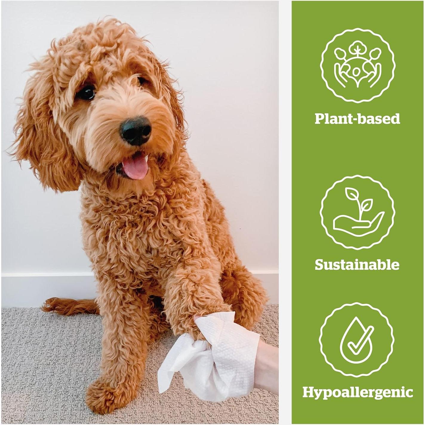 Toallitas Hipoalergénicas Pogi's 240 para Perros Té Verde