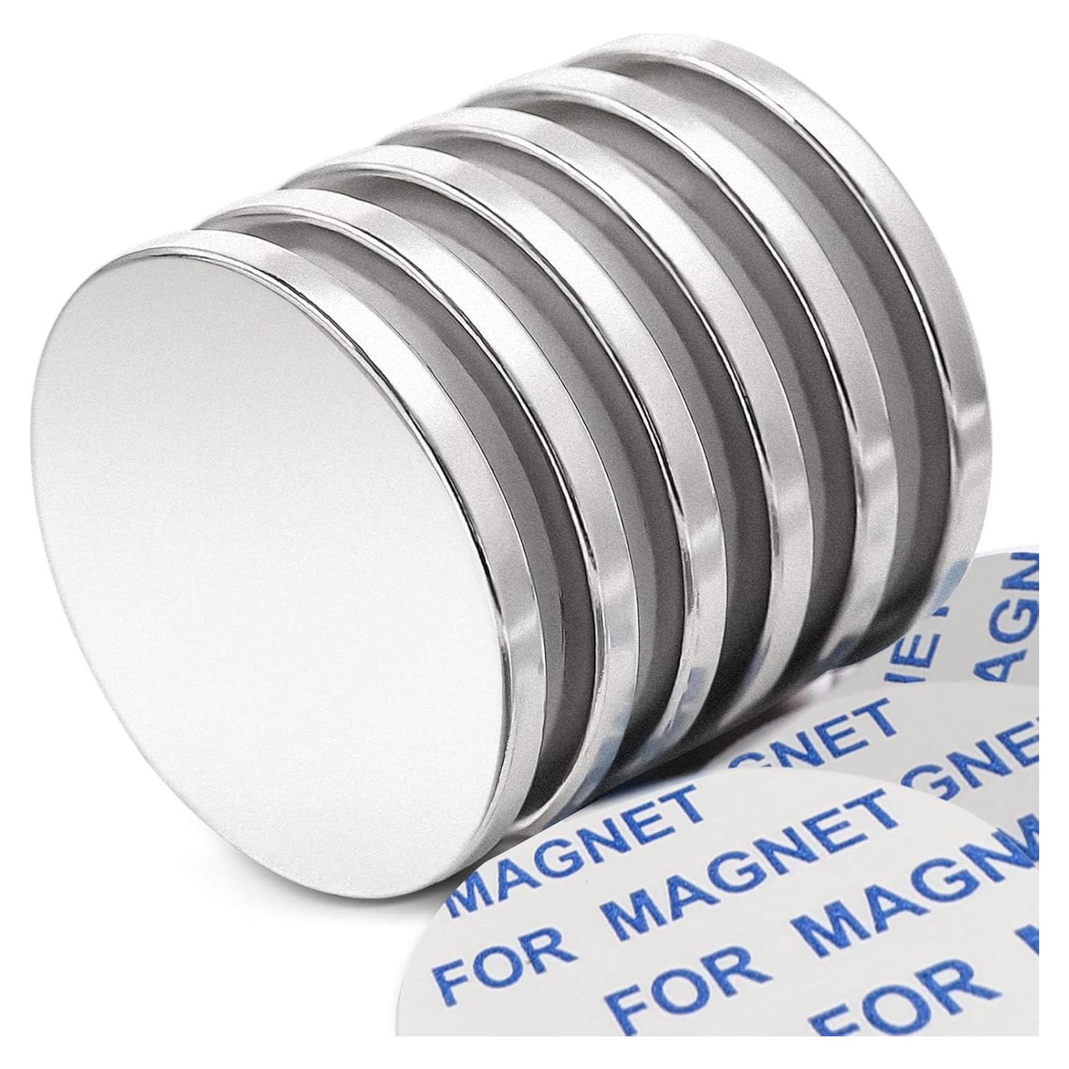 Imanes de Neodimio E BAVITE 3.2 cm - 6 Paquetes Adhesivos