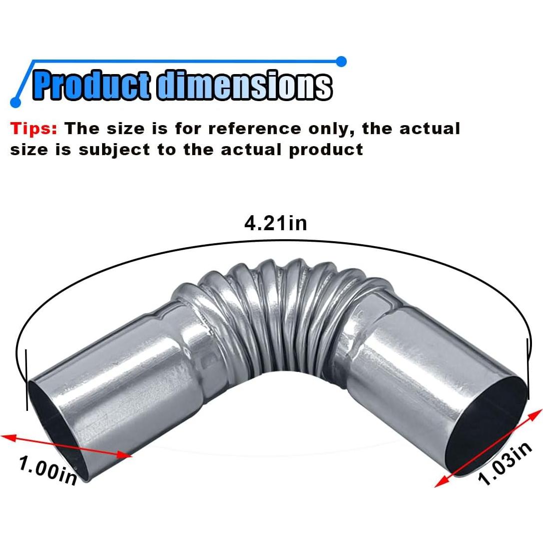 Tubo de Escape Diésel LHDOS 10.7x2.6cm Acero Inoxidable