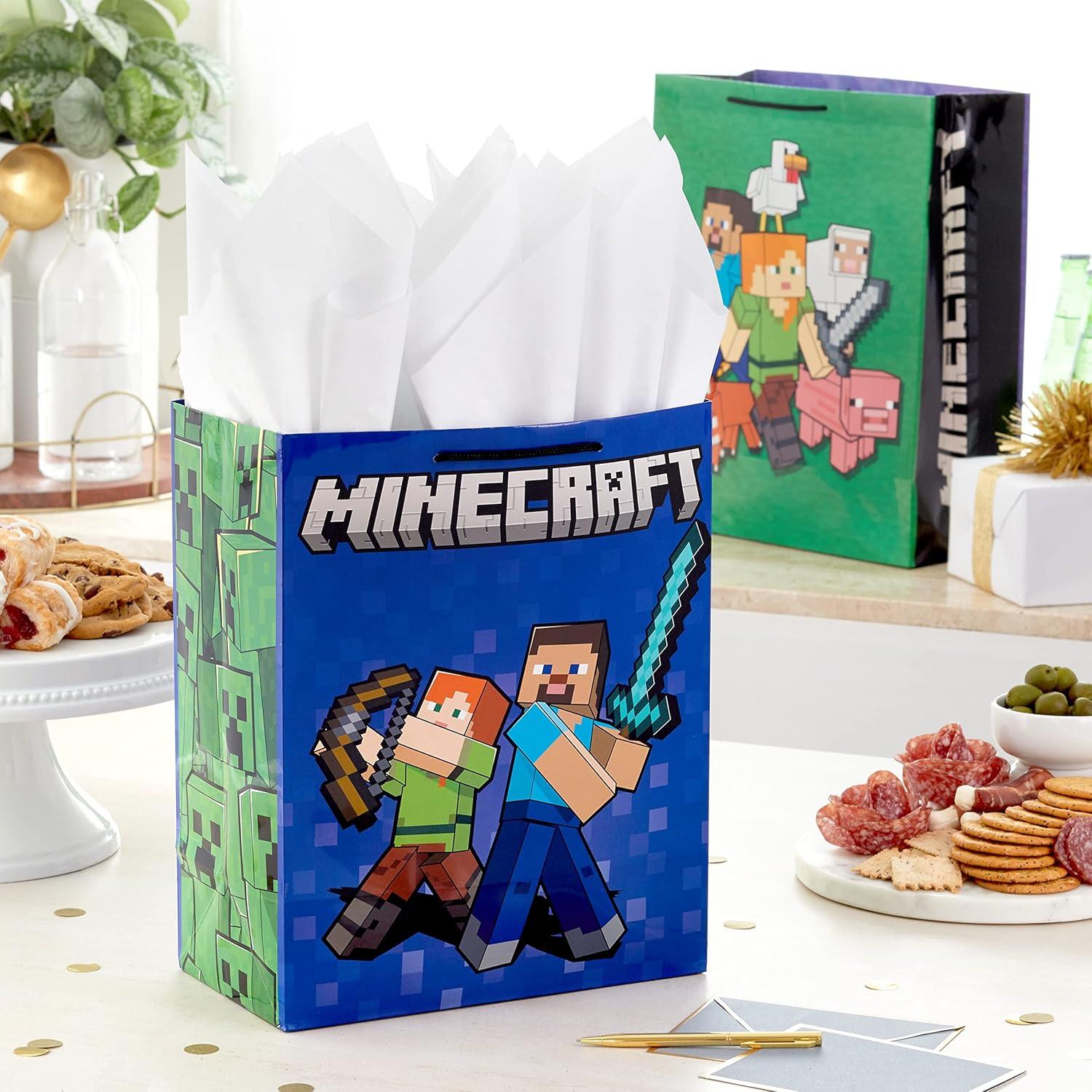 Conjunto de Bolsas de Regalo Hallmark Minecraft - 2 Piezas