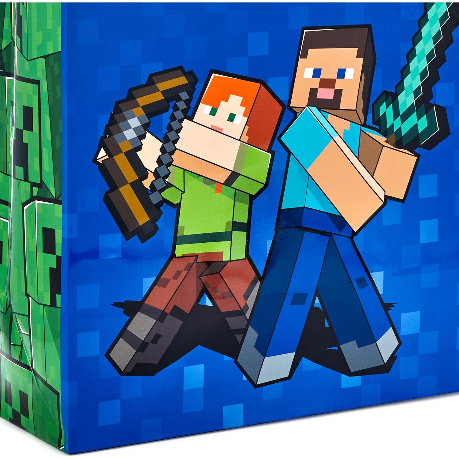 Conjunto de Bolsas de Regalo Hallmark Minecraft - 2 Piezas