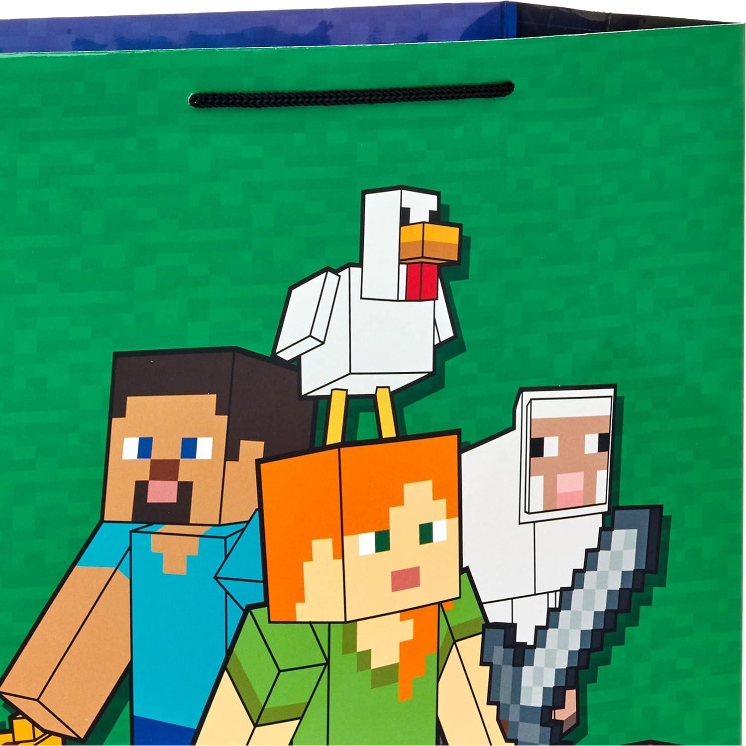 Conjunto de Bolsas de Regalo Hallmark Minecraft - 2 Piezas