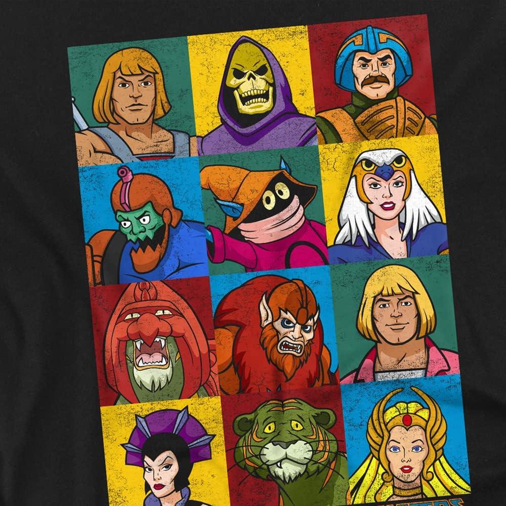 Popfunk Classic Masters of The Universe Character Heads Unisex Adult T Shirt
