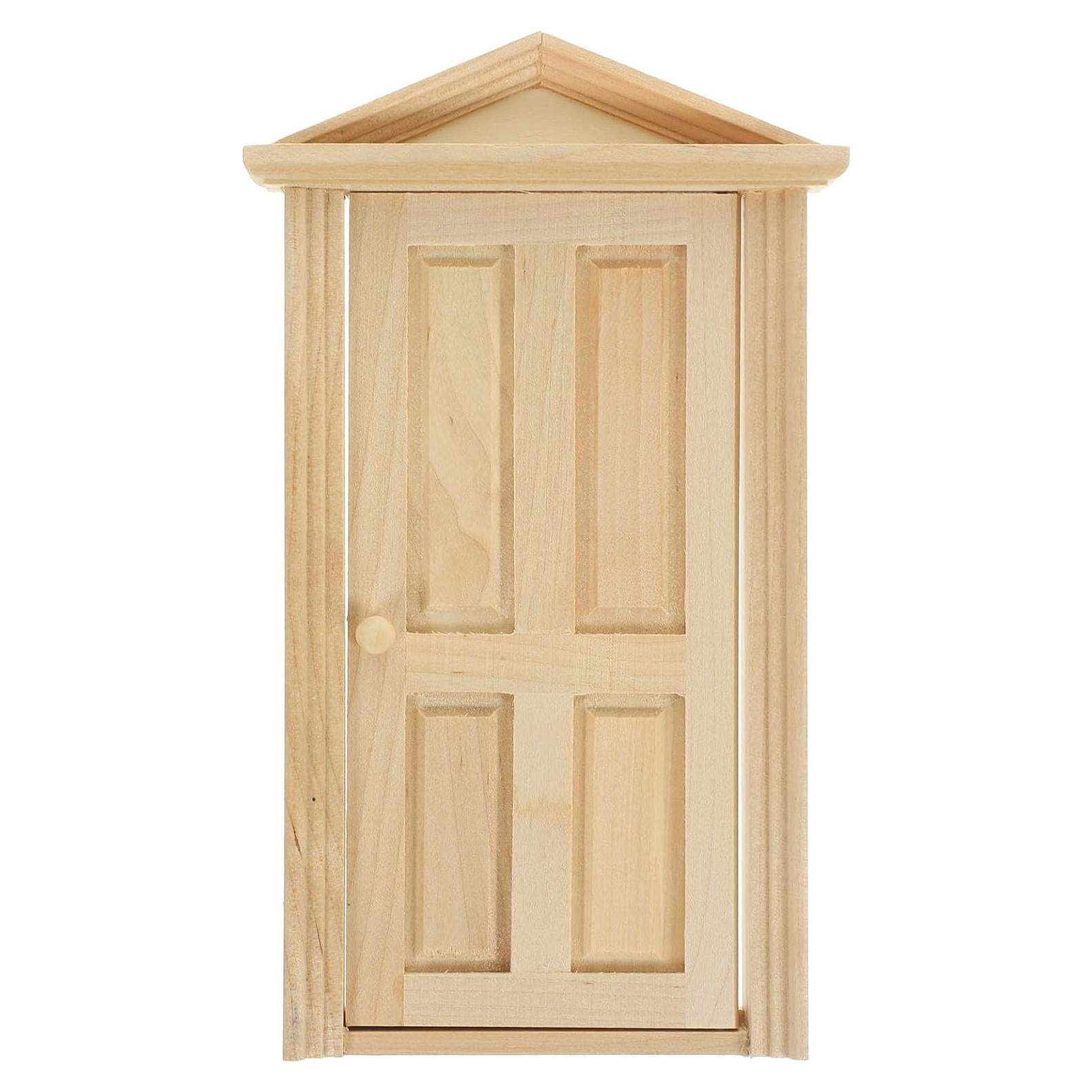 Puerta de Madera Mini Zerodeko 1:12 para Casa de Muñecas
