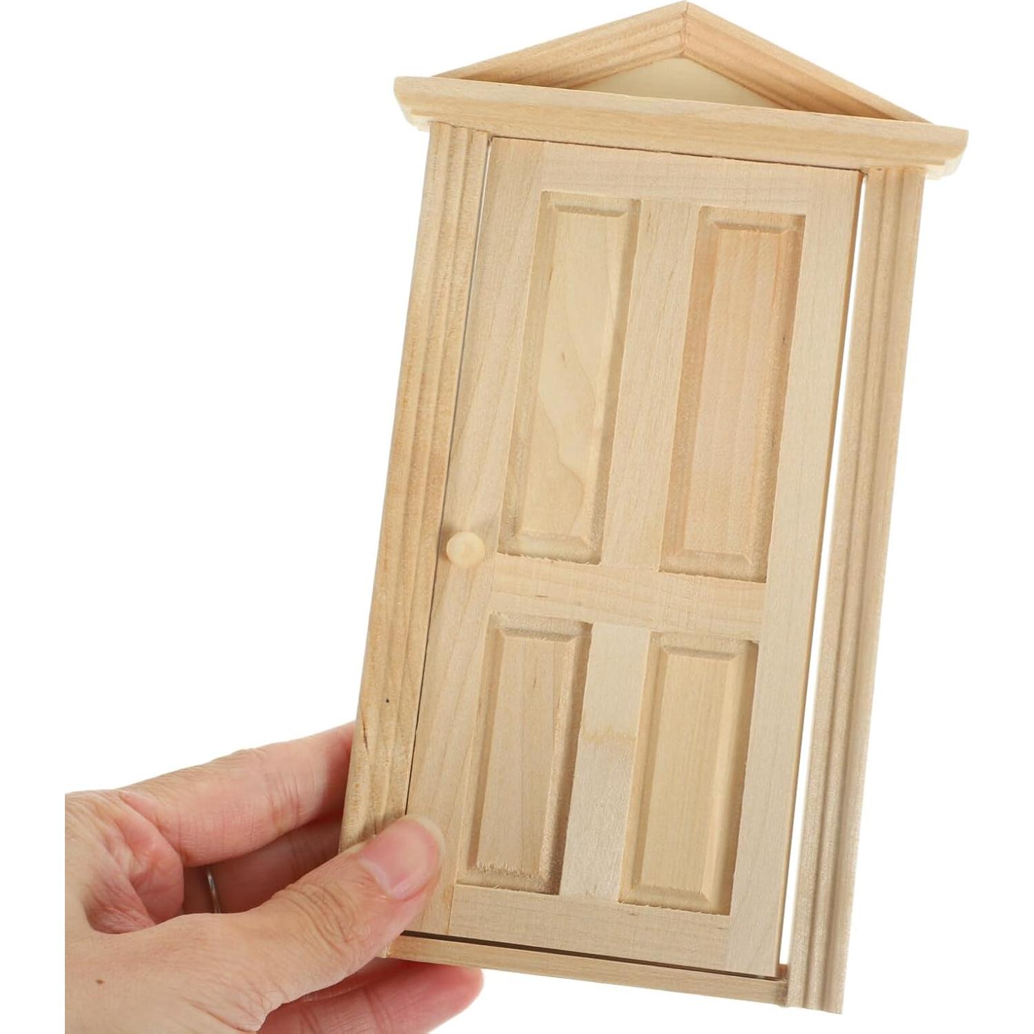 Puerta de Madera Mini Zerodeko 1:12 para Casa de Muñecas