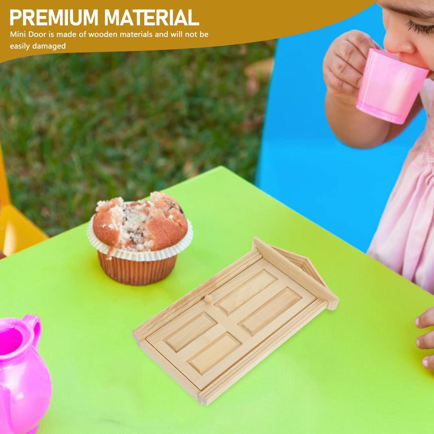 Puerta de Madera Mini Zerodeko 1:12 para Casa de Muñecas