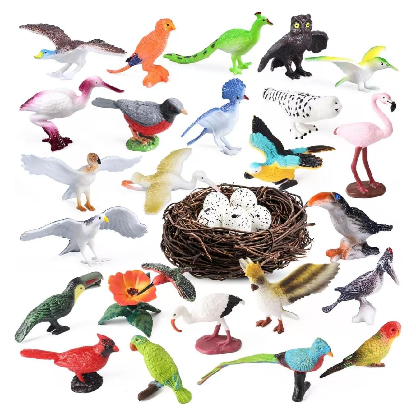 Juego de figuras de aves 30 piezas Kukifun - Juguetes educativos