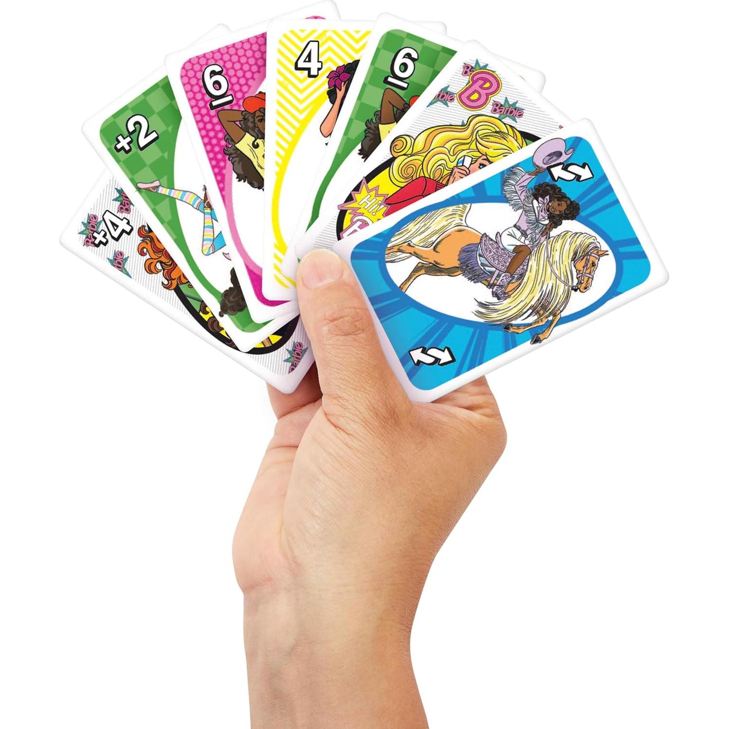 Juego de Cartas UNO Barbie Mattel con Regla Especial
