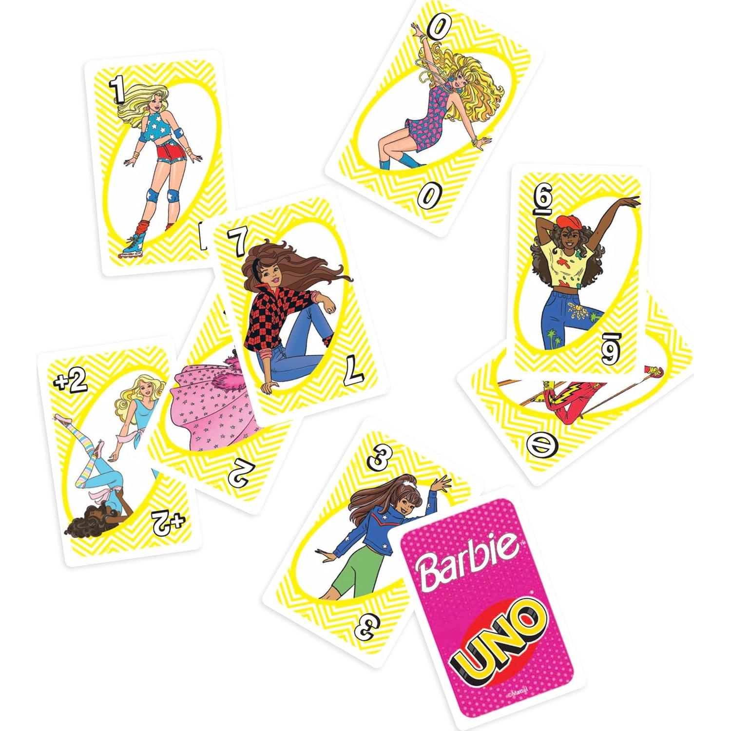Juego de Cartas UNO Barbie Mattel con Regla Especial