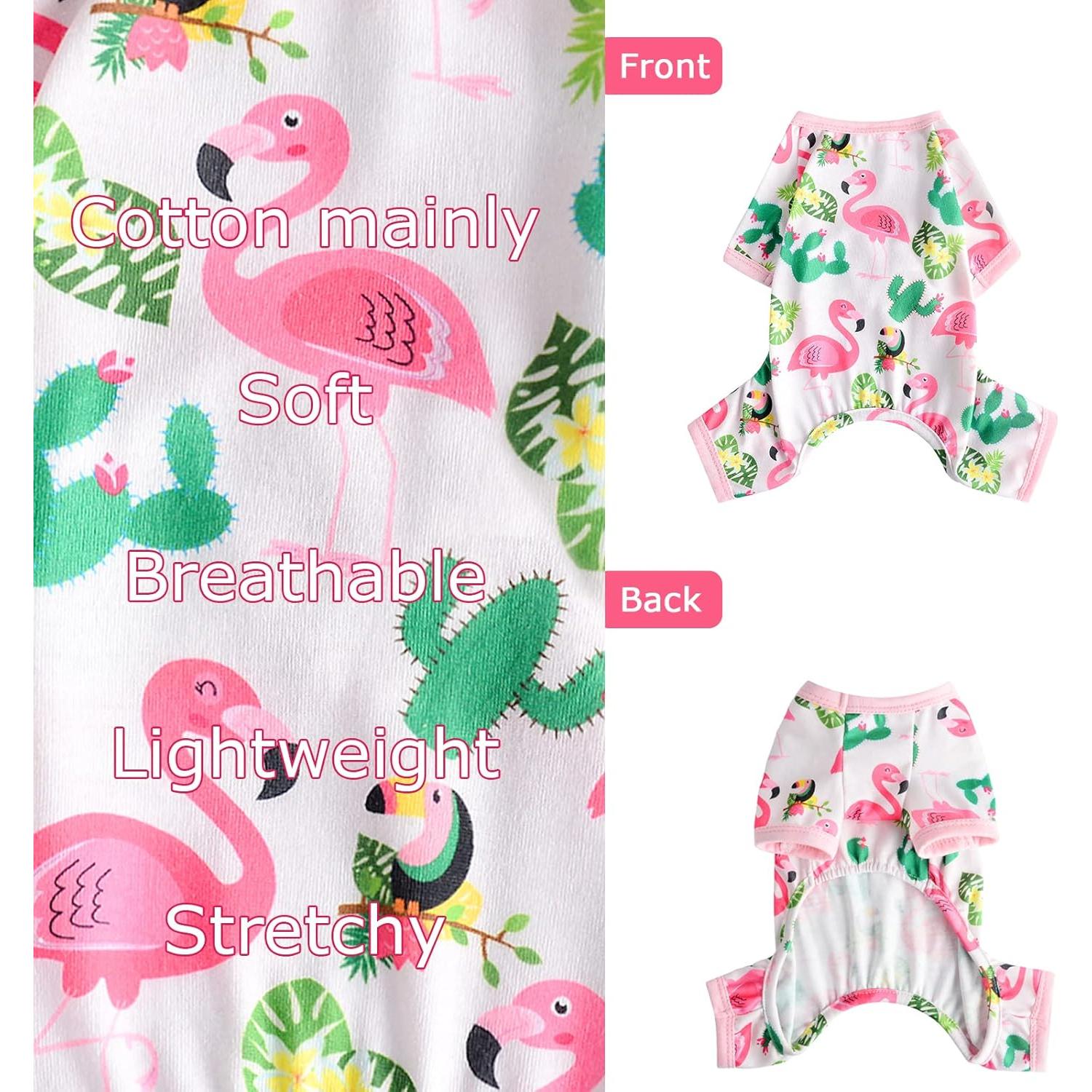Pijamas para Perros Kosiyi Mediano Flamingos Primavera