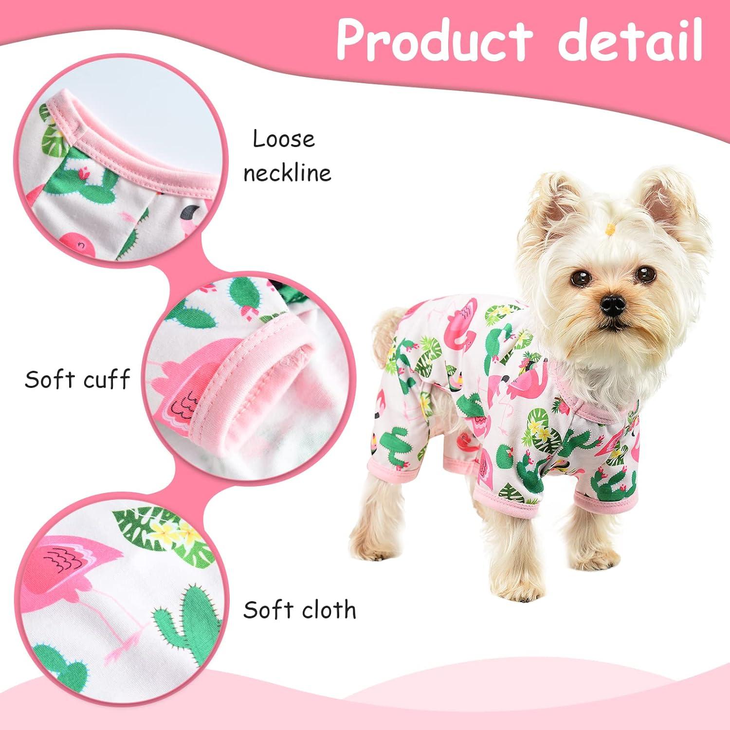 Pijamas para Perros Kosiyi Mediano Flamingos Primavera