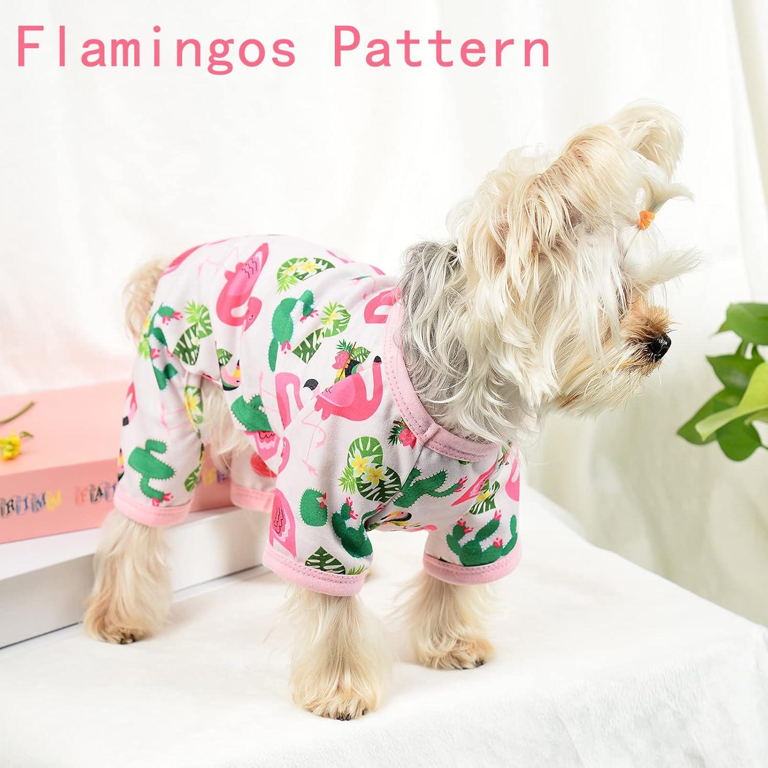 Pijamas para Perros Kosiyi Mediano Flamingos Primavera