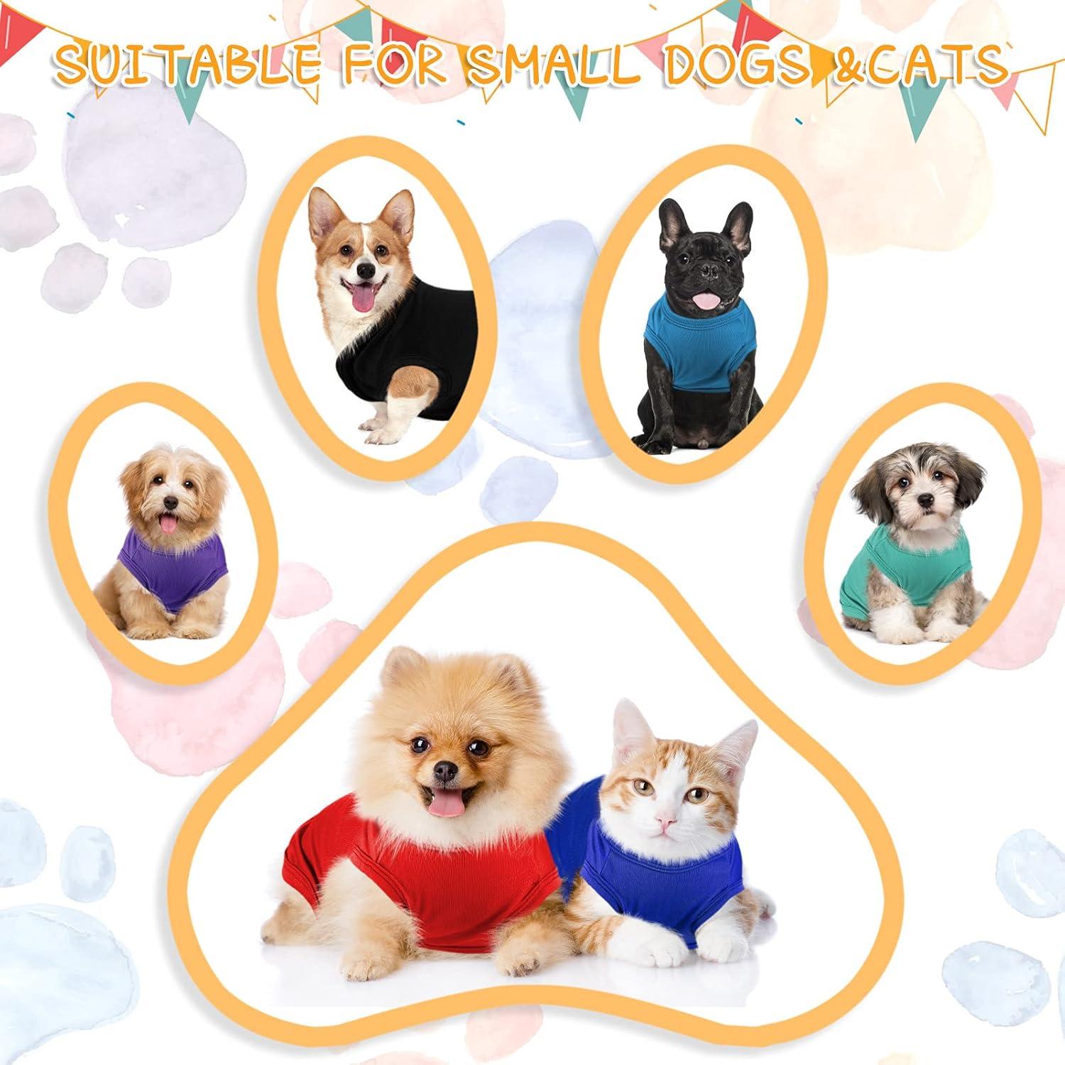 16 Piezas Ropa para Perros Saintrygo Camisetas Suaves M