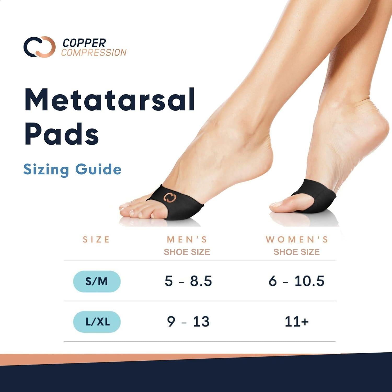 Almohadillas Metatarsales Copper Compression - Soporte Ortopédico