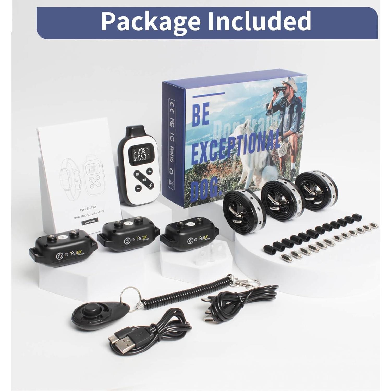 Collar de Choque PetJoy para 3 Perros con Control Remoto