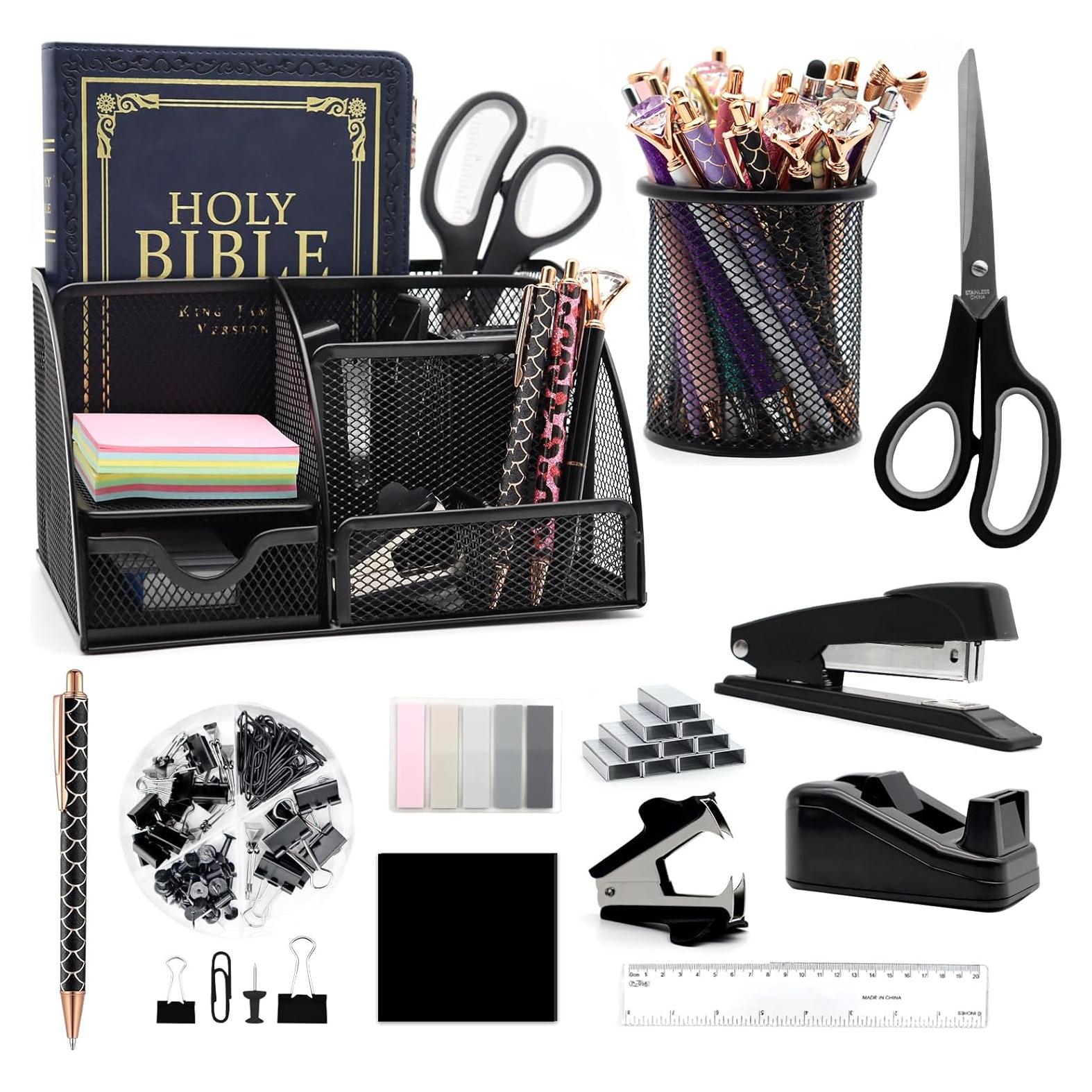 Juego Organizador de Escritorio 12 en 1 Shellvcase Negro