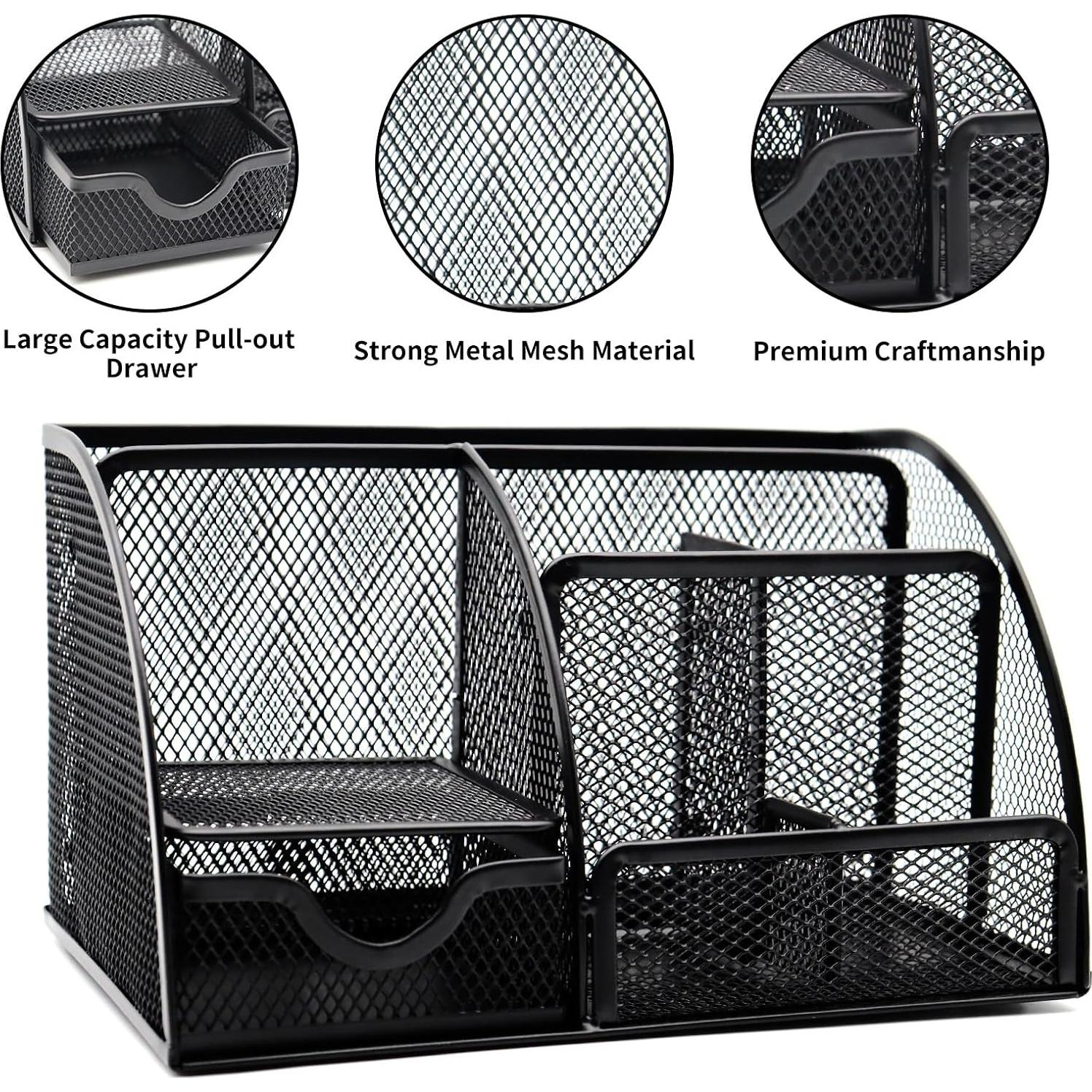 Juego Organizador de Escritorio 12 en 1 Shellvcase Negro