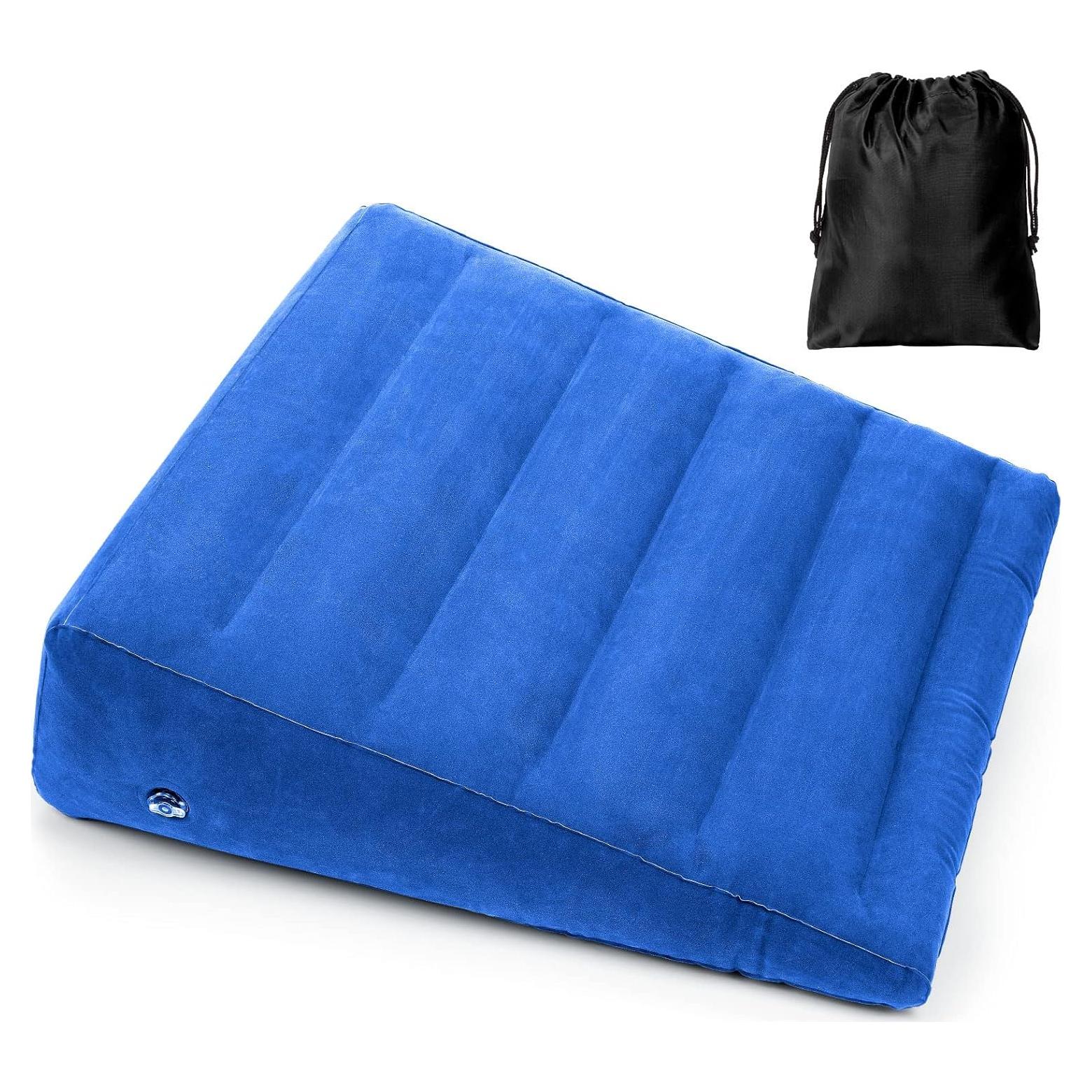 Cojín Wedge Inflable Ushma Azul 53x58x18 cm Portátil