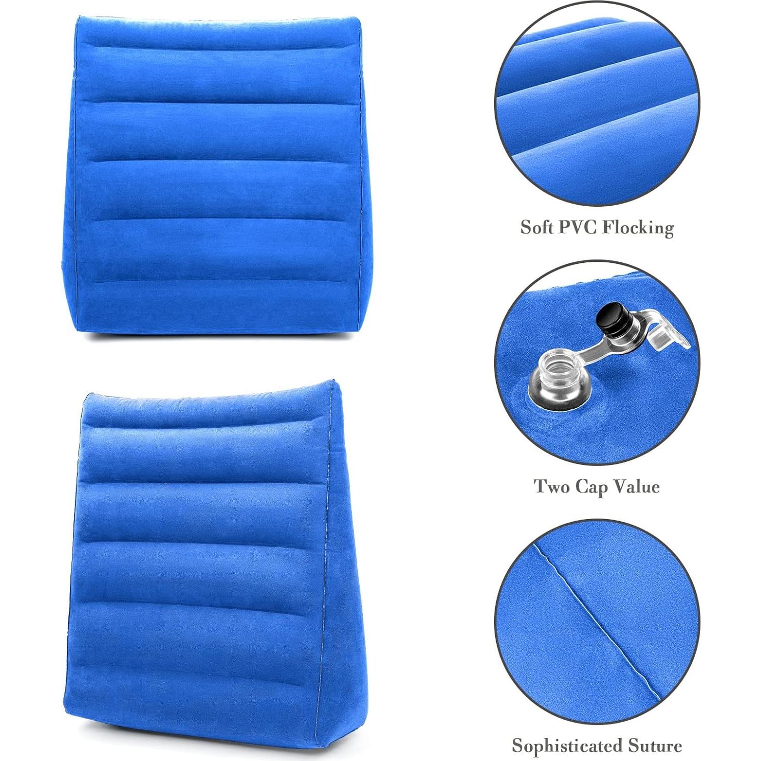 Cojín Wedge Inflable Ushma Azul 53x58x18 cm Portátil