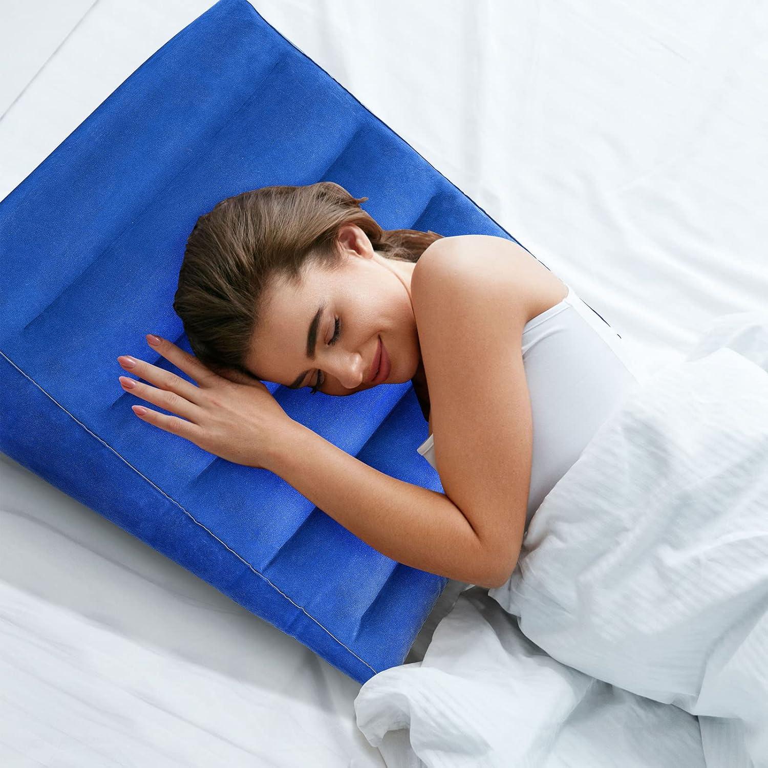 Cojín Wedge Inflable Ushma Azul 53x58x18 cm Portátil