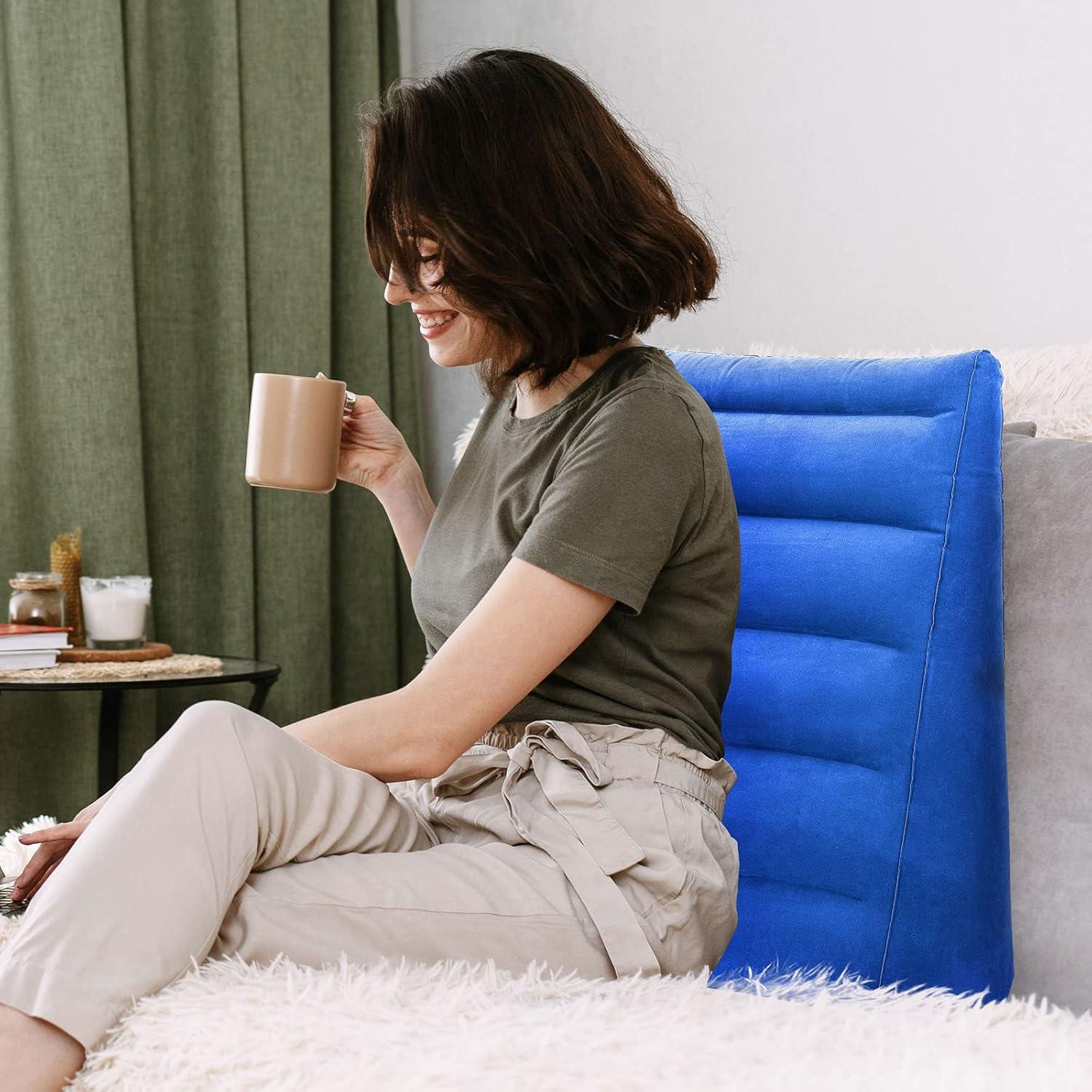 Cojín Wedge Inflable Ushma Azul 53x58x18 cm Portátil