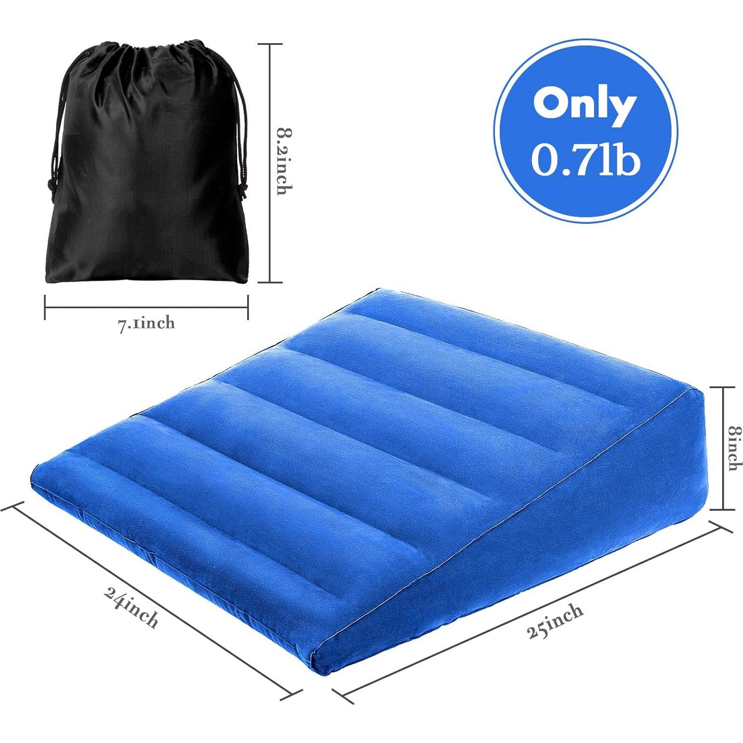 Cojín Wedge Inflable Ushma Azul 53x58x18 cm Portátil