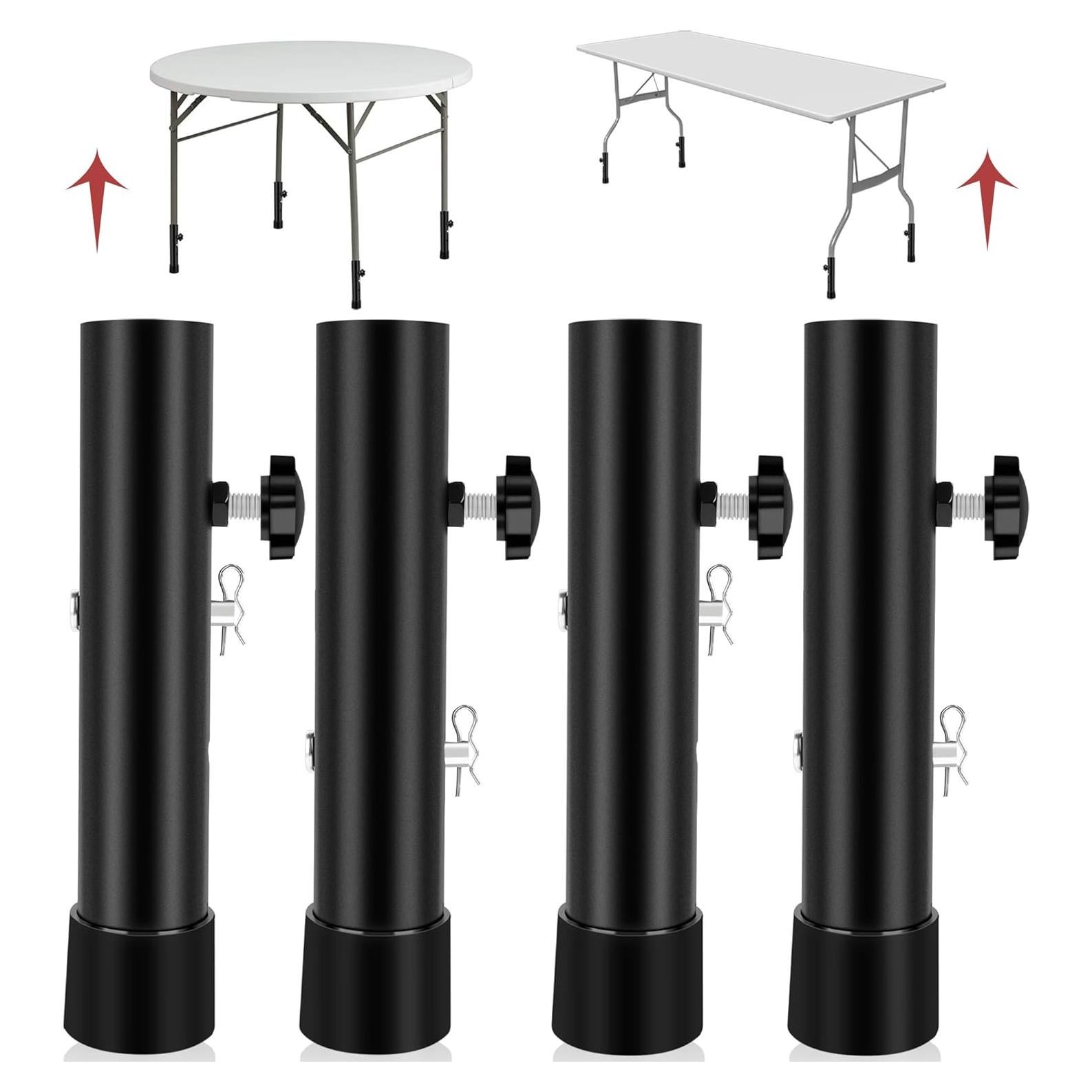 Extensores de Pierna de Mesa Plegable Laowu Ajustables 92-132mm