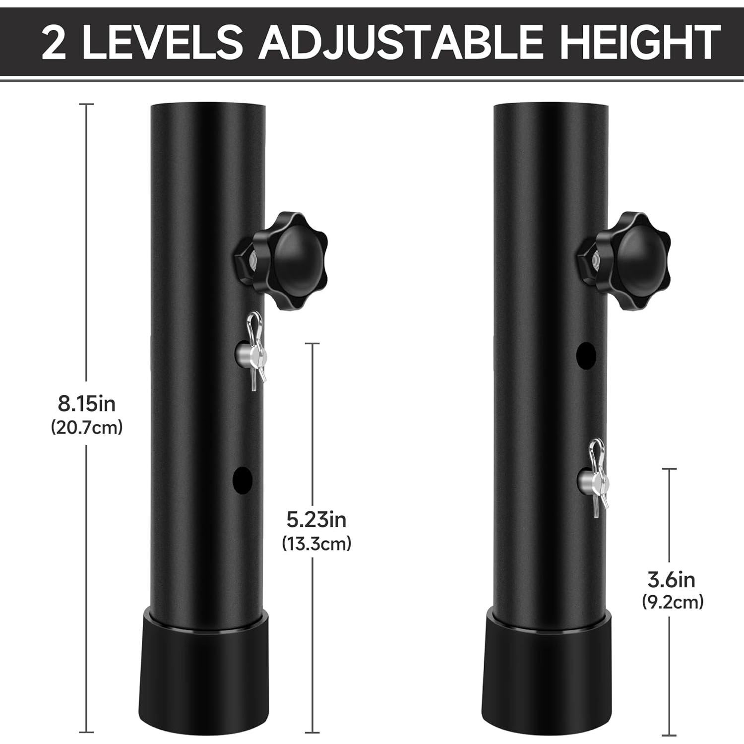 Extensores de Pierna de Mesa Plegable Laowu Ajustables 92-132mm