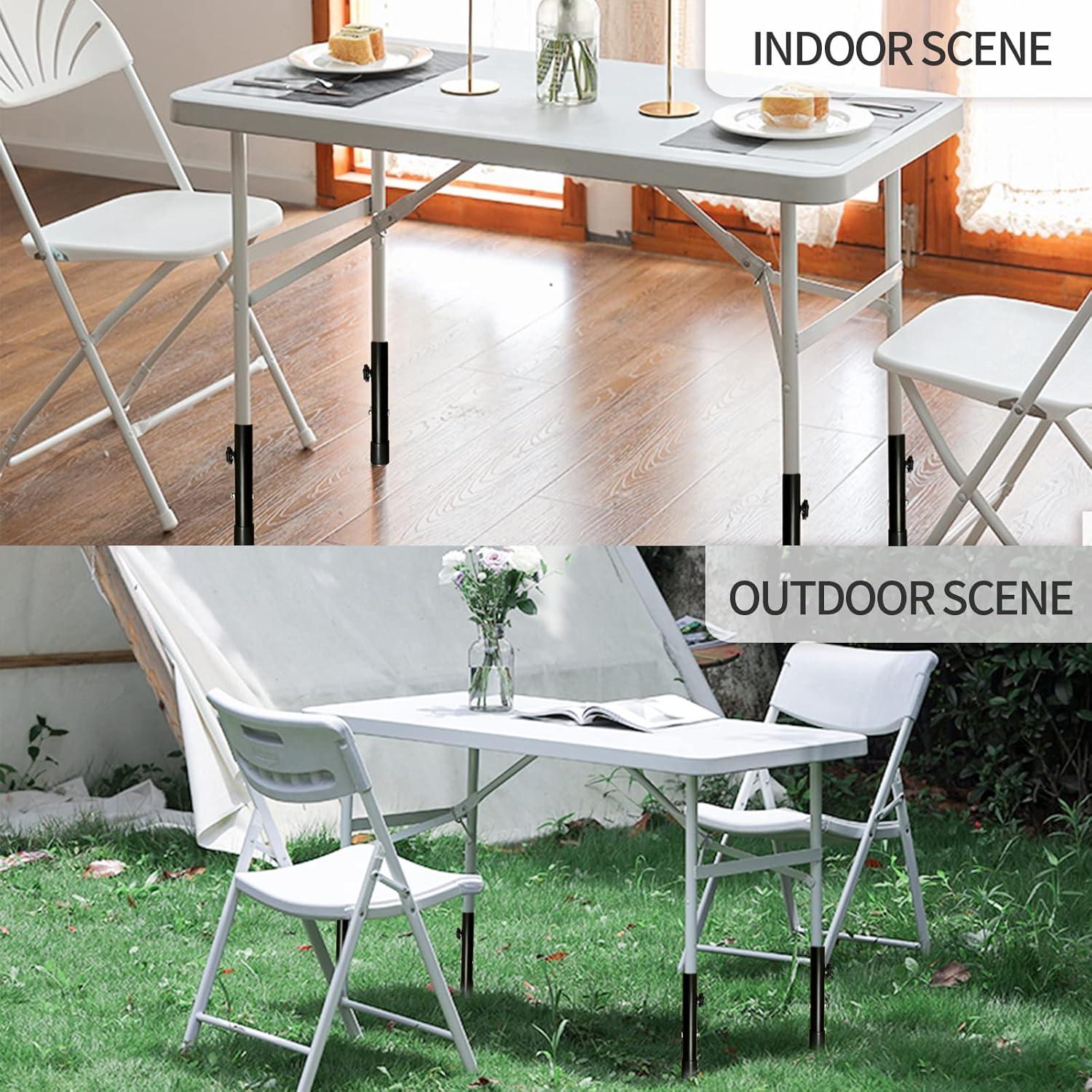 Extensores de Pierna de Mesa Plegable Laowu Ajustables 92-132mm