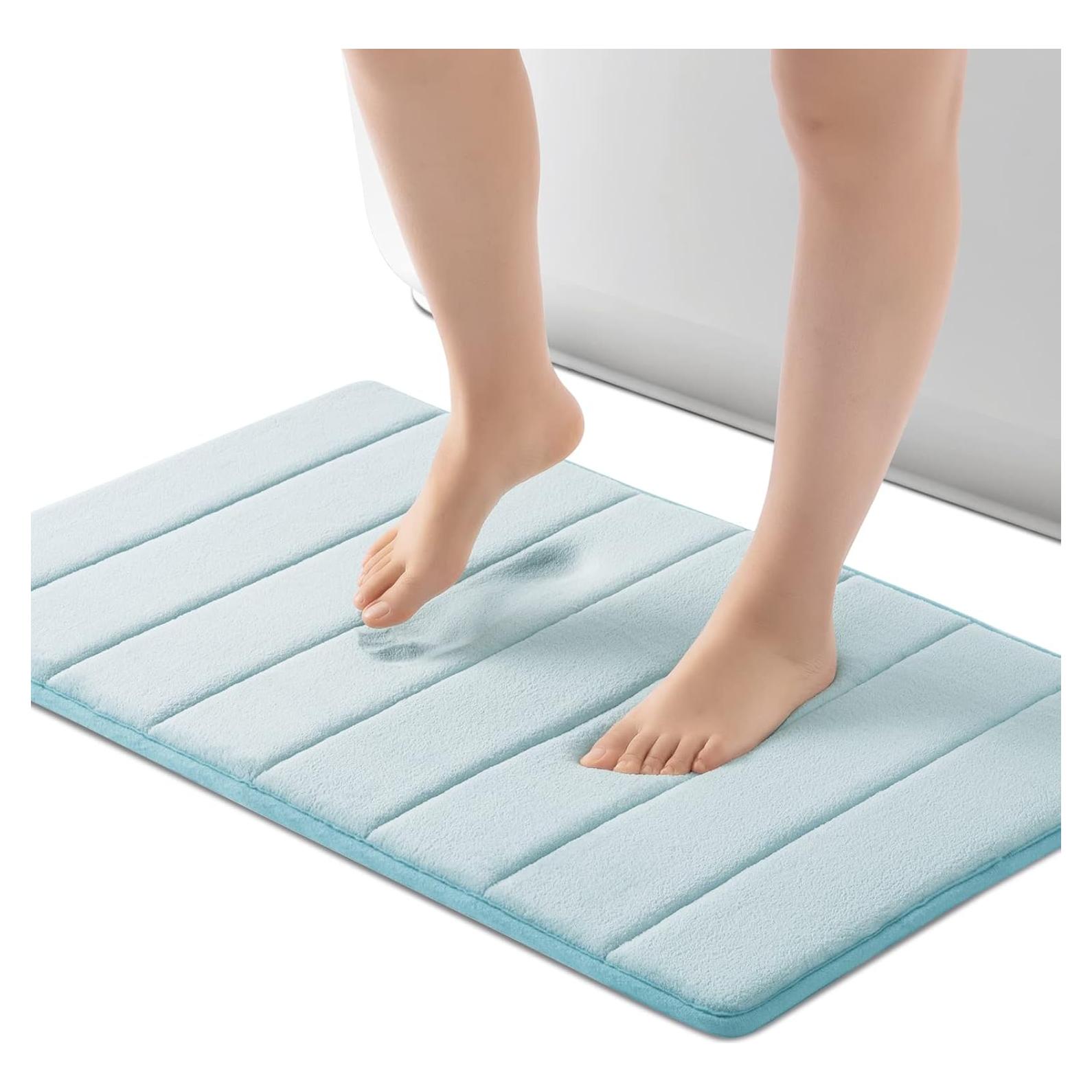 Alfombra de Baño Antideslizante ROSMARUS 43x61 cm Azul