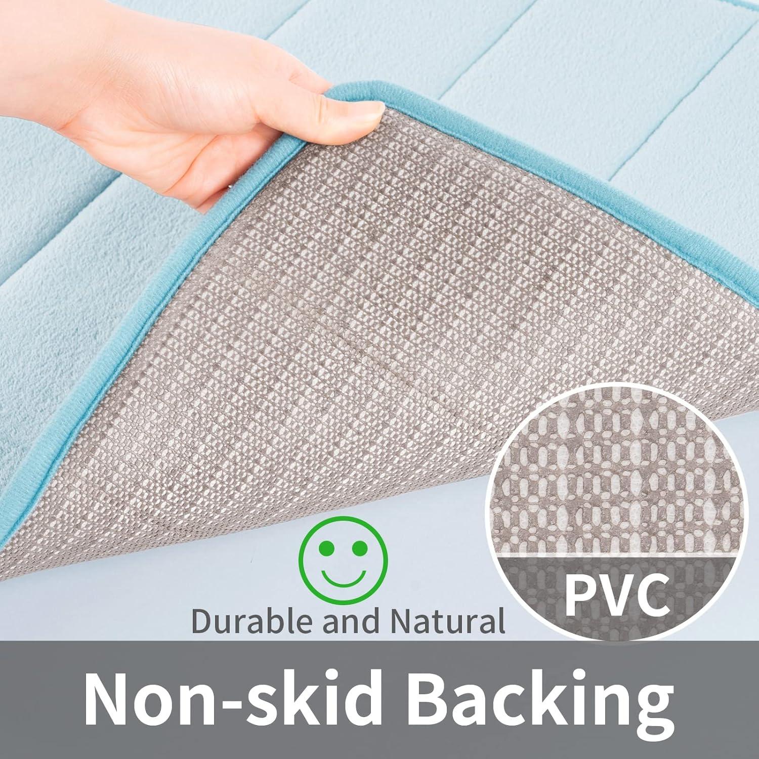 Alfombra de Baño Antideslizante ROSMARUS 43x61 cm Azul