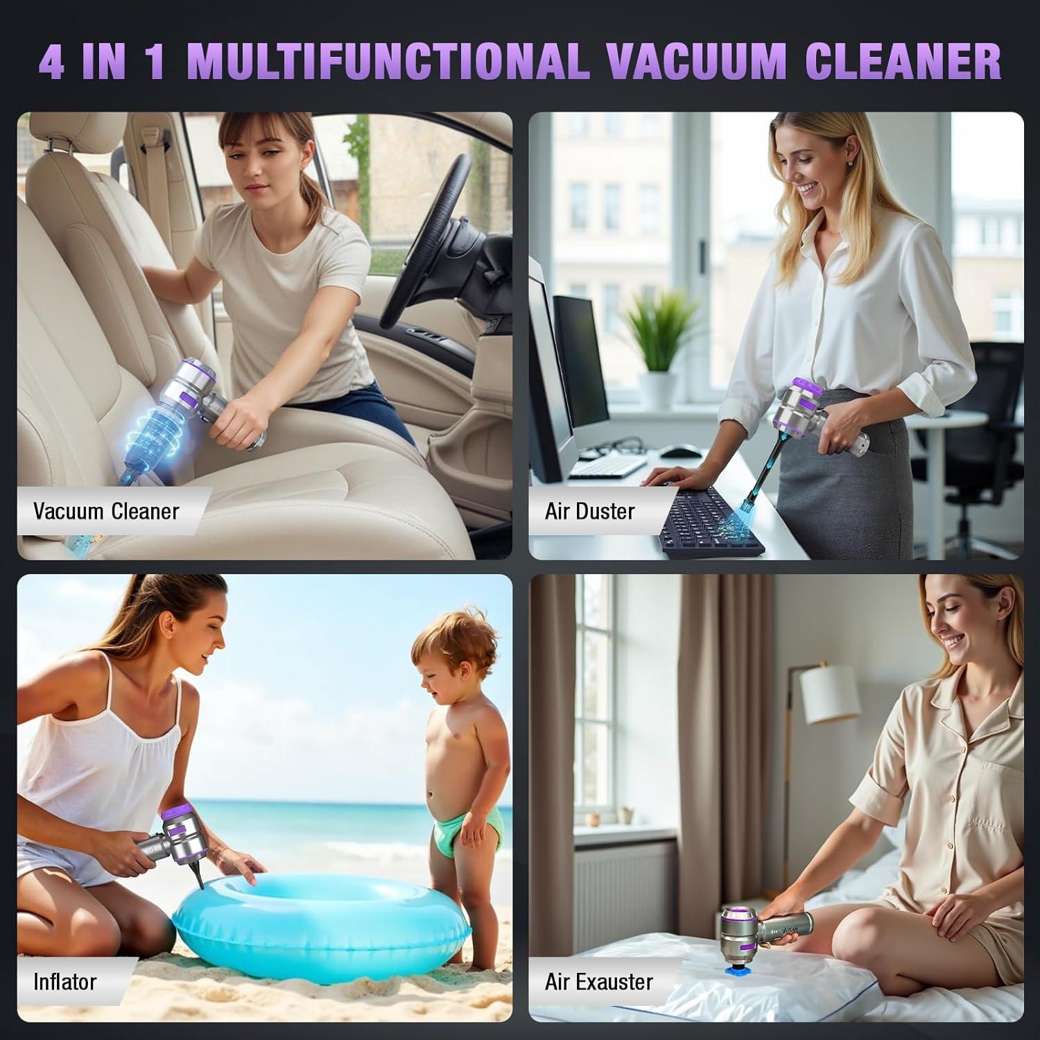 Aspiradora de Coche Portátil VCAN ACTIVE 18000PA Sin Cable