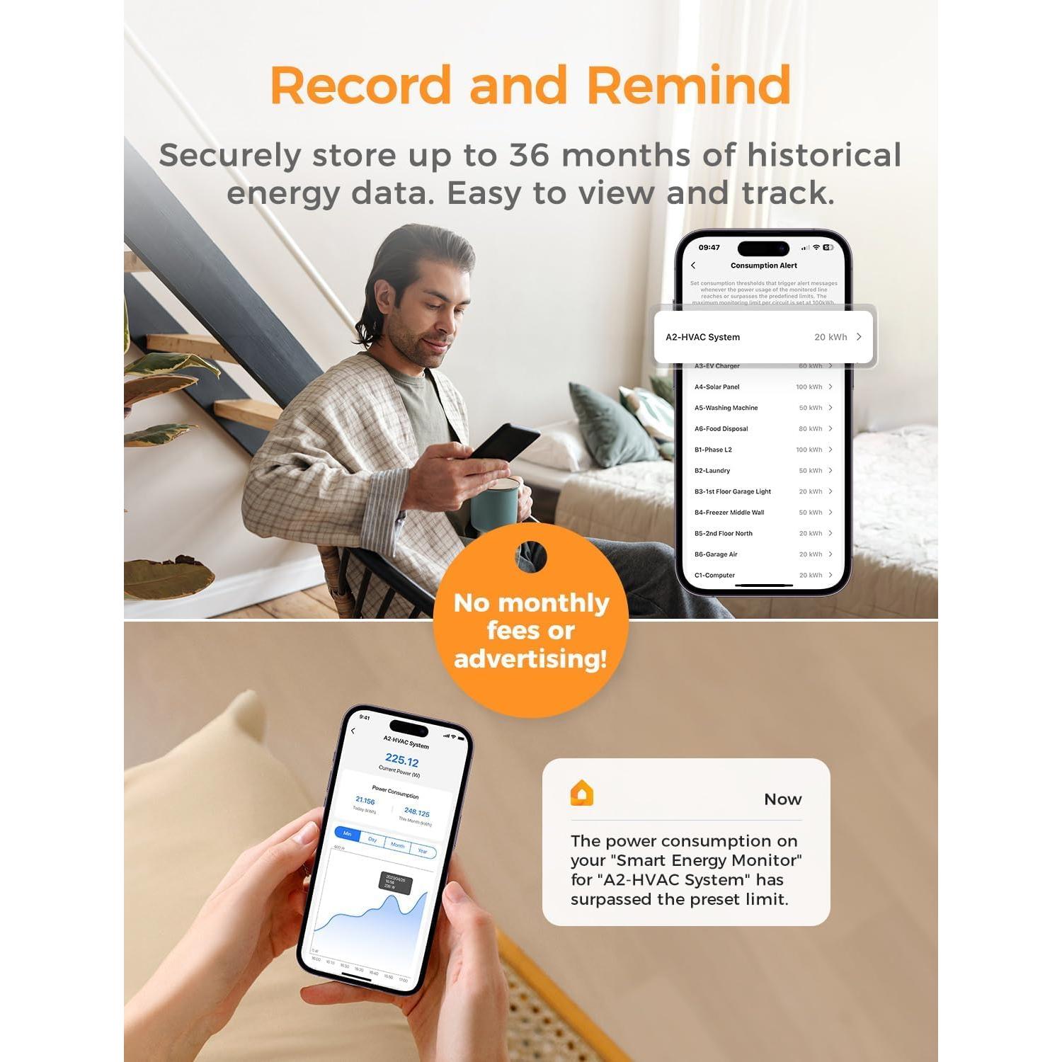 Monitor de Energía Refoss EM16 200A y 16x60A WiFi