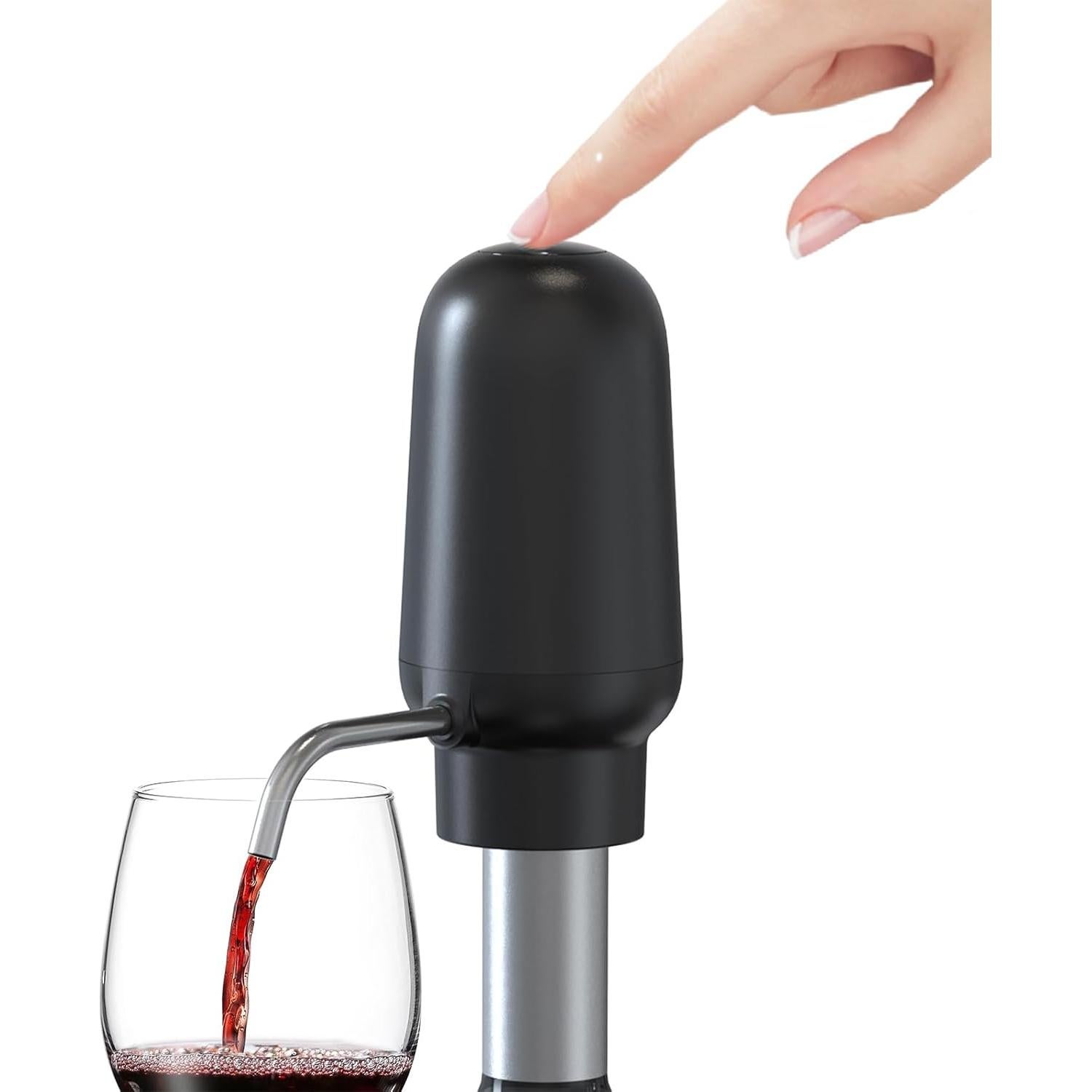 Set de Abridores Eléctricos de Vino KIEKRO 4 en 1 Negro