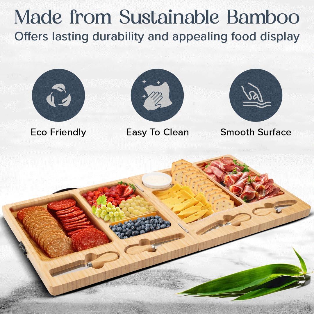 Tabla de Charcutería Plegable Storybook Living 61x30.5cm Bambú