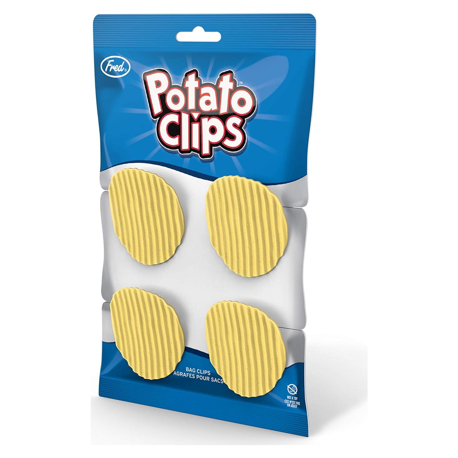 Set de 4 Clips de Patata Genuine Fred - Cierres de Bolsa Divertidos