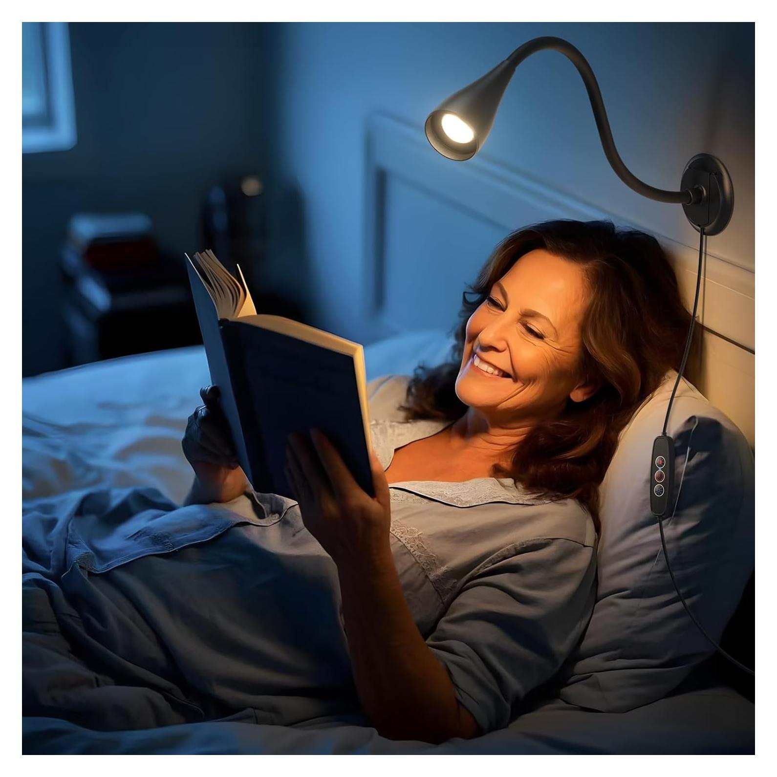 Lámpara de lectura LED Kaulsoue KX06, luz suave ajustable