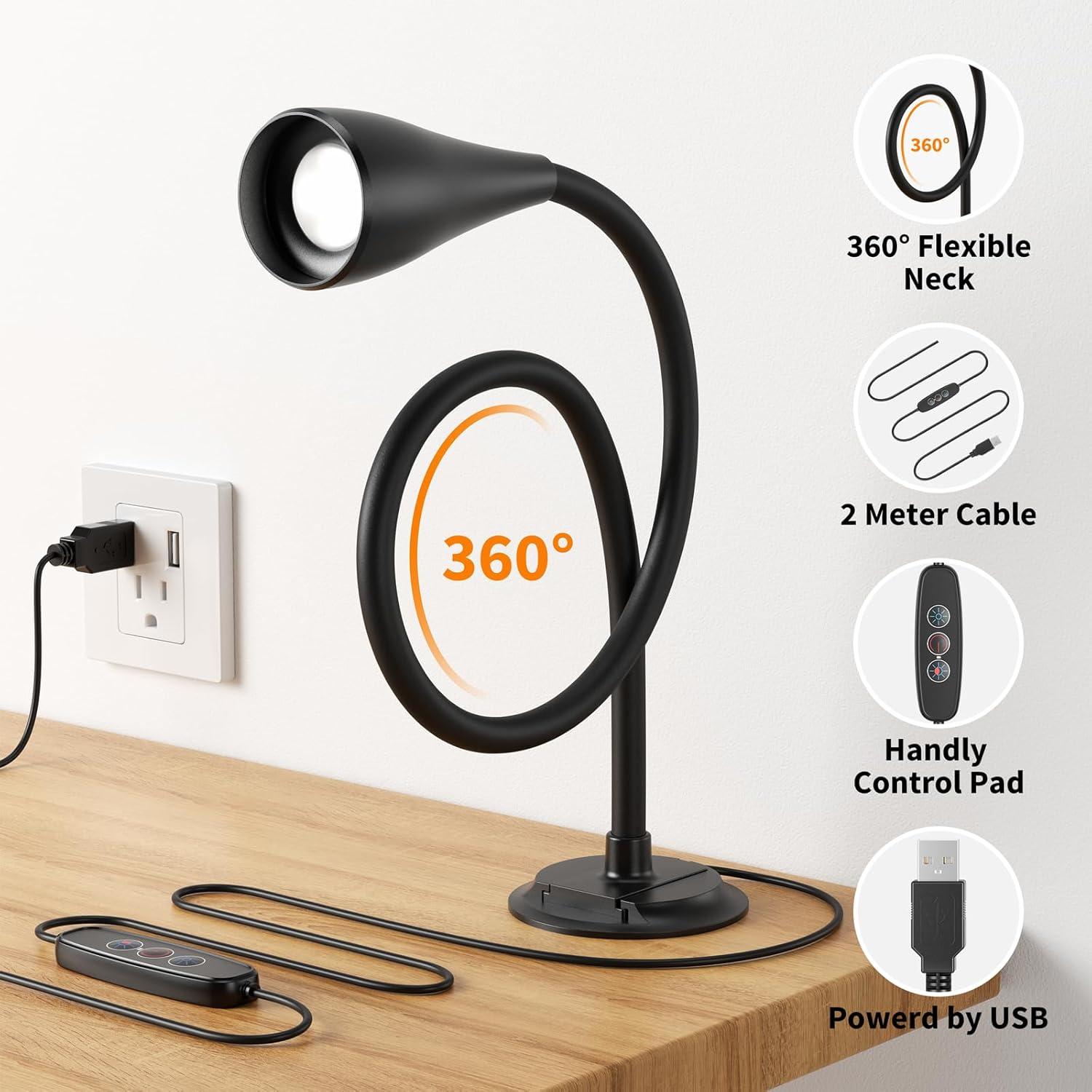 Lámpara de lectura LED Kaulsoue KX06, luz suave ajustable
