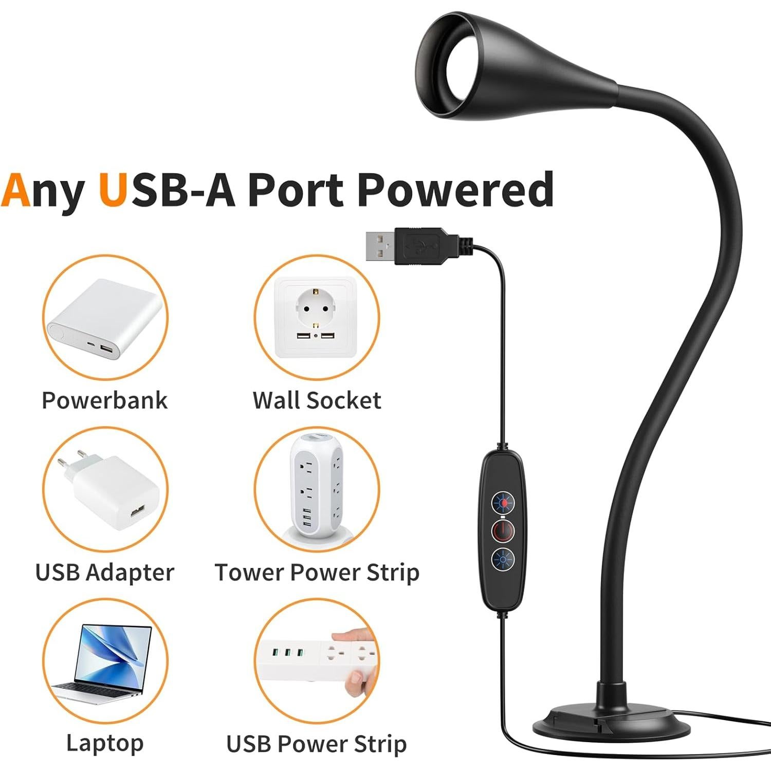 Lámpara de lectura LED Kaulsoue KX06, luz suave ajustable