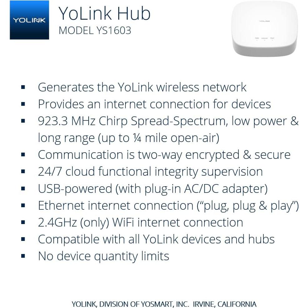 Alarma Sirena Inteligente YoSmart 110 dB con Hub