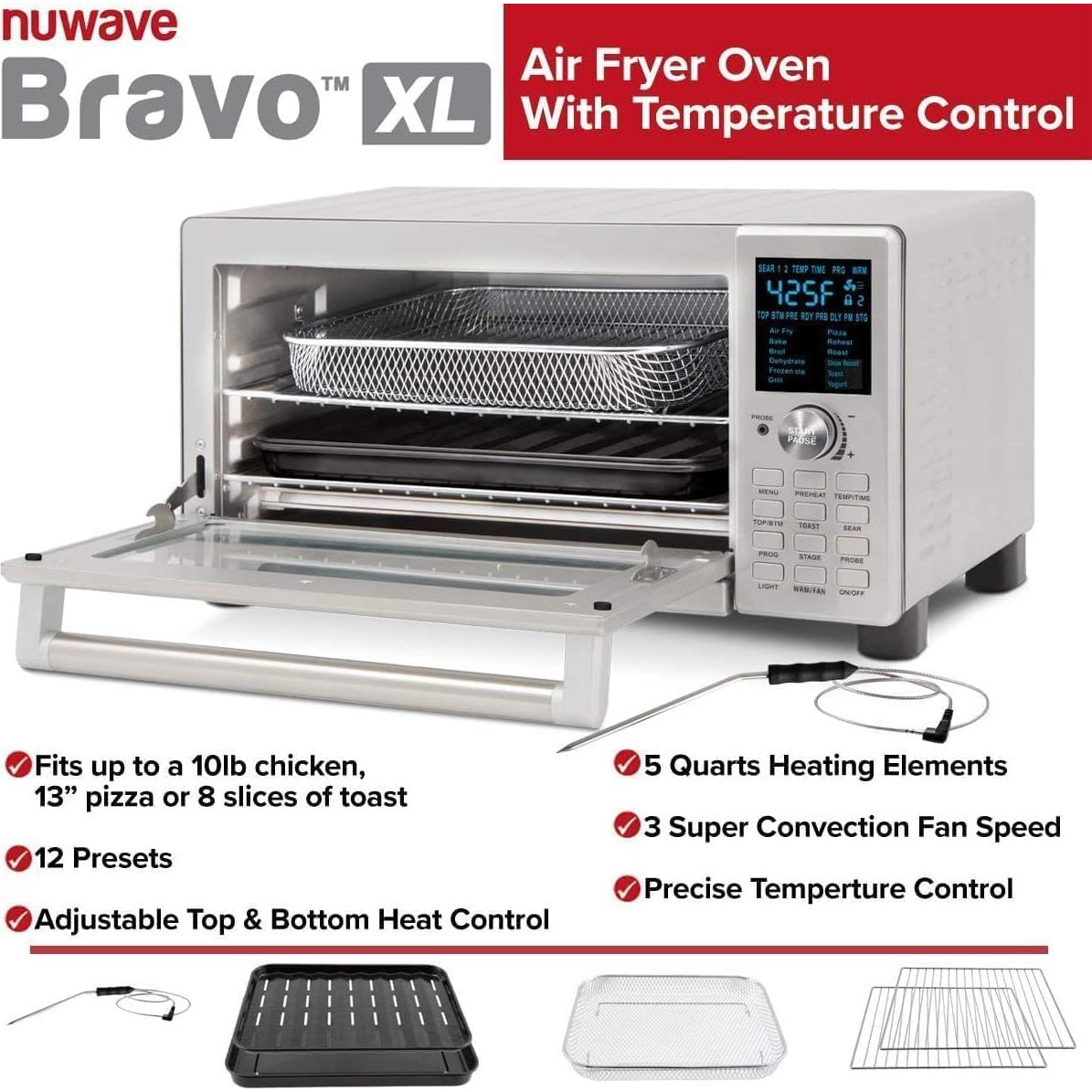Horno Tostador de Convección Nuwave Bravo XL 30QT Acero Inoxidable