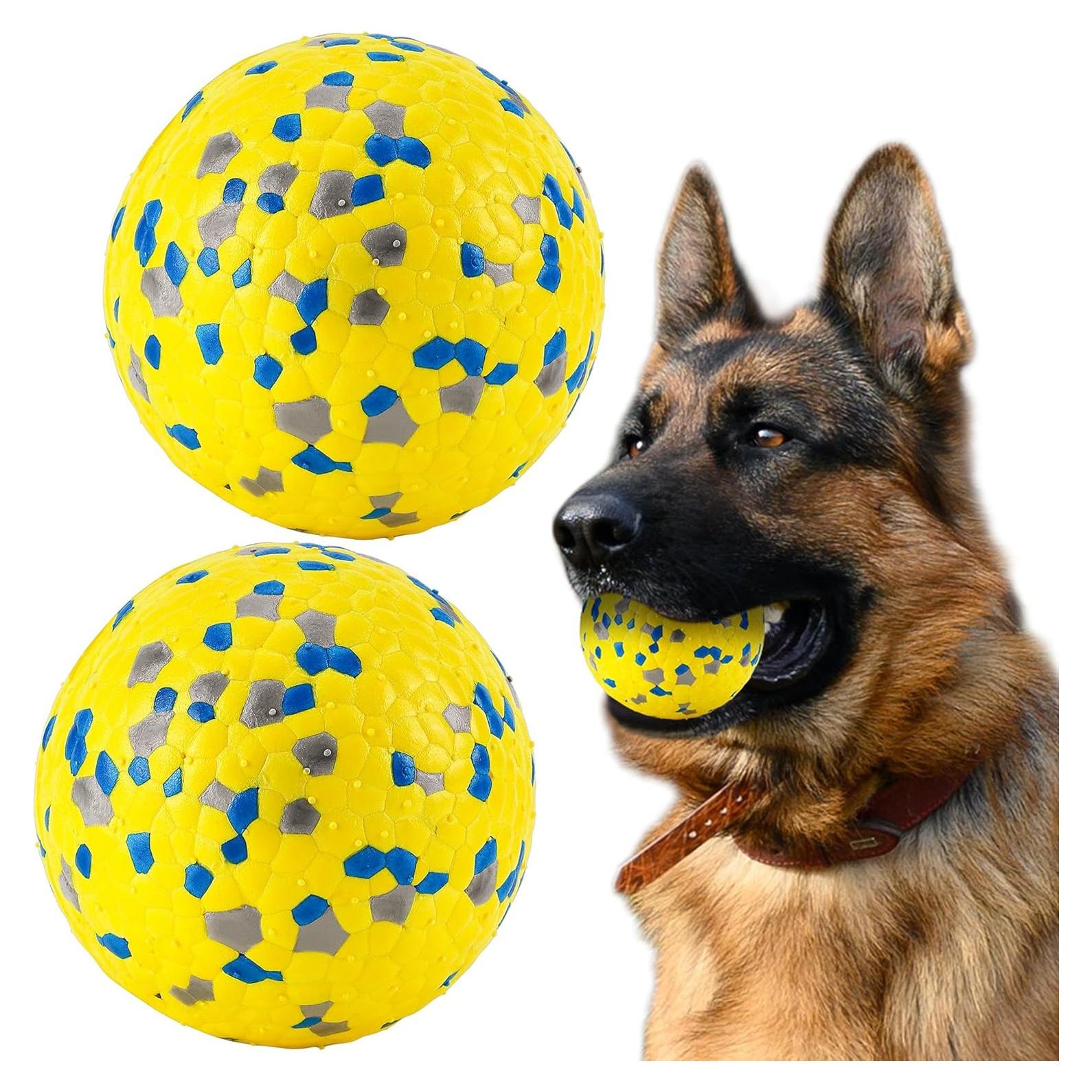 Pelotas para Perros FUSOTO 7 cm Rebotantes Amarillo (2 Pzs)