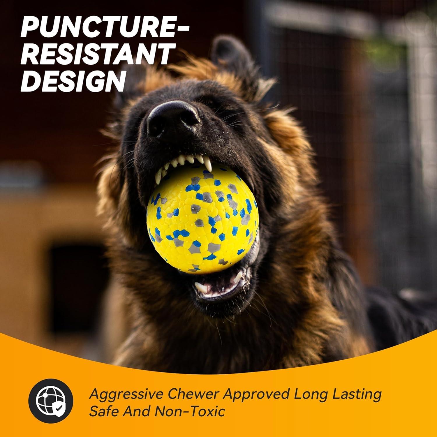 Pelotas para Perros FUSOTO 7 cm Rebotantes Amarillo (2 Pzs)